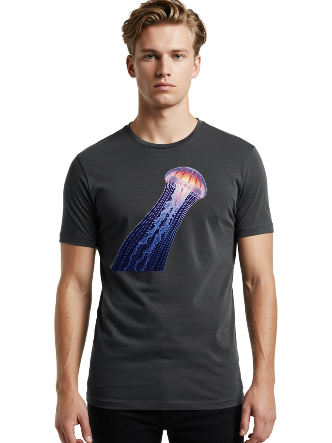 Jellyfish-2 Men'S Graphic Tee, 100% Cotton, Comfortable Casual Summer Wear, Machine Washable, Vintage Camera, Old Camera, Antique Camera, Black Camera, Classic Photography, Photography Equipment, Nostalgic Device, Film Camera, Camera Art Bar010 28