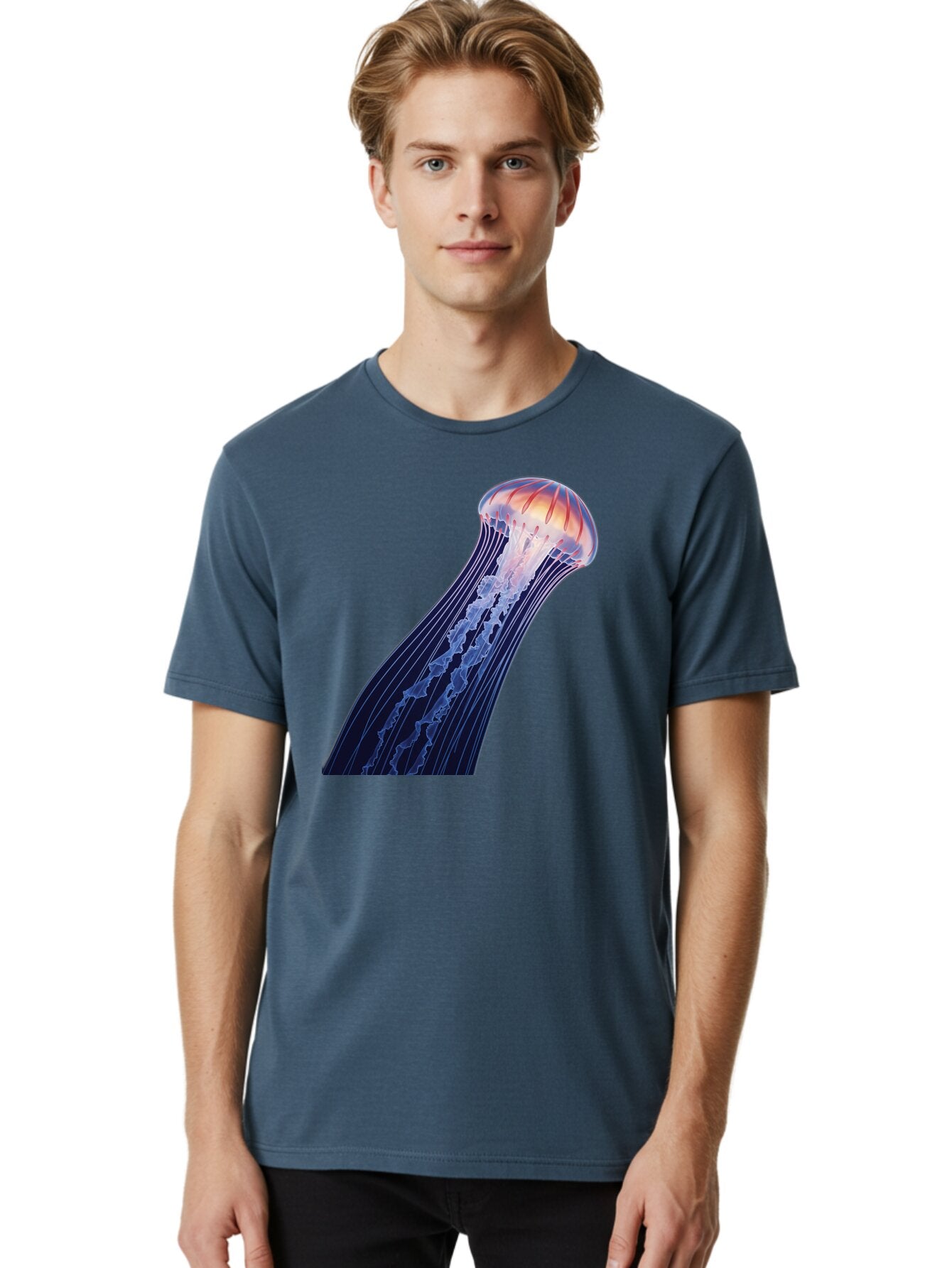 Jellyfish-2 Men'S Graphic Tee, 100% Cotton, Comfortable Casual Summer Wear, Machine Washable, Vintage Camera, Old Camera, Antique Camera, Black Camera, Classic Photography, Photography Equipment, Nostalgic Device, Film Camera, Camera Art Bar010 19