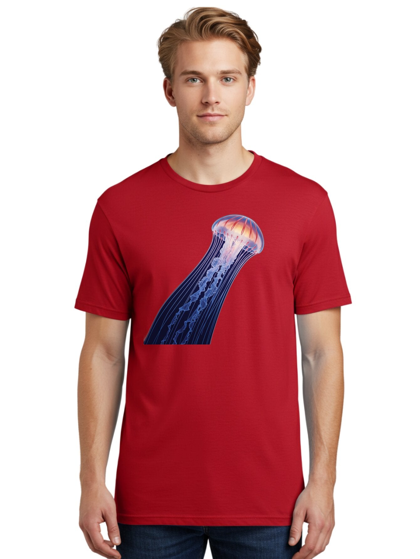 Jellyfish-2 Men'S Graphic Tee, 100% Cotton, Comfortable Casual Summer Wear, Machine Washable, Vintage Camera, Old Camera, Antique Camera, Black Camera, Classic Photography, Photography Equipment, Nostalgic Device, Film Camera, Camera Art Bar010 23
