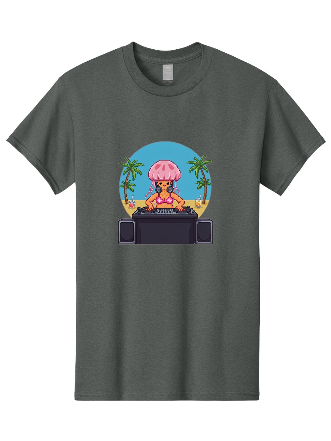 Jellyfish-Dj-2 Men'S Graphic Tee, 100% Cotton, Comfortable Casual Summer Wear, Machine Washable, Vintage Camera, Old Camera, Antique Camera, Black Camera, Classic Photography, Photography Equipment, Nostalgic Device, Film Camera, Camera Art Bar012 7