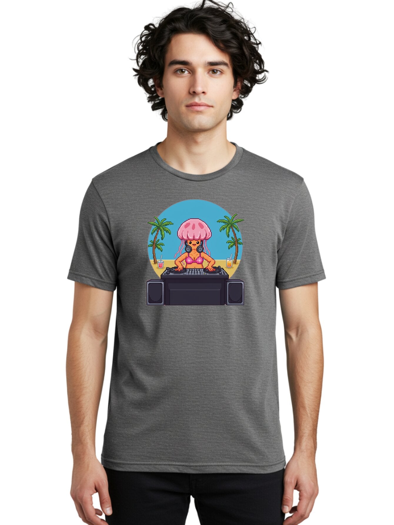 Jellyfish-Dj-2 Men'S Graphic Tee, 100% Cotton, Comfortable Casual Summer Wear, Machine Washable, Vintage Camera, Old Camera, Antique Camera, Black Camera, Classic Photography, Photography Equipment, Nostalgic Device, Film Camera, Camera Art Bar012 20