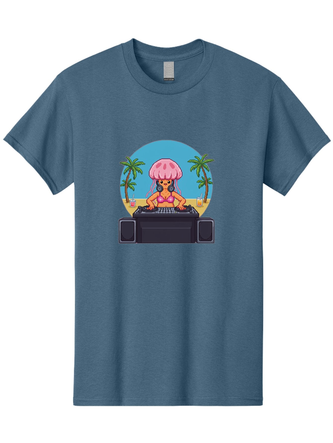 Jellyfish-Dj-2 Men'S Graphic Tee, 100% Cotton, Comfortable Casual Summer Wear, Machine Washable, Vintage Camera, Old Camera, Antique Camera, Black Camera, Classic Photography, Photography Equipment, Nostalgic Device, Film Camera, Camera Art Bar012 12