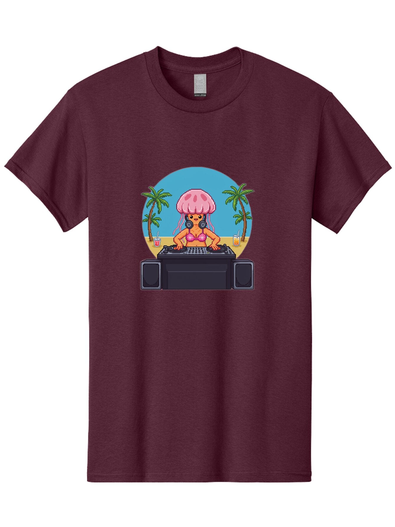 Jellyfish-Dj-2 Men'S Graphic Tee, 100% Cotton, Comfortable Casual Summer Wear, Machine Washable, Vintage Camera, Old Camera, Antique Camera, Black Camera, Classic Photography, Photography Equipment, Nostalgic Device, Film Camera, Camera Art Bar012 14