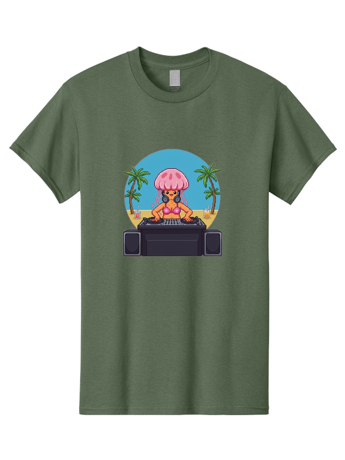 Jellyfish-Dj-2 Men'S Graphic Tee, 100% Cotton, Comfortable Casual Summer Wear, Machine Washable, Vintage Camera, Old Camera, Antique Camera, Black Camera, Classic Photography, Photography Equipment, Nostalgic Device, Film Camera, Camera Art Bar012 10