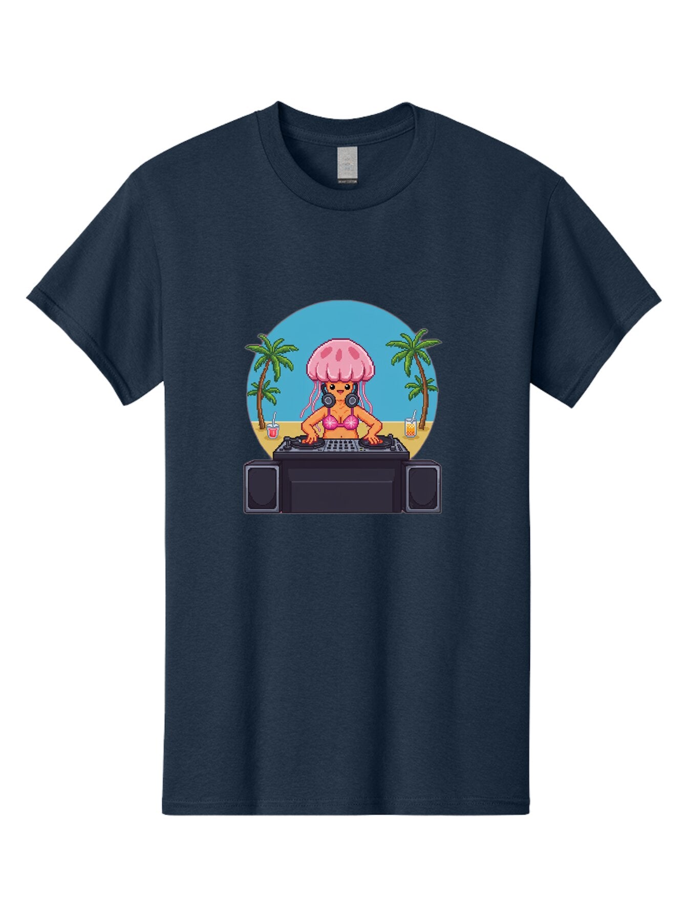 Jellyfish-Dj-2 Men'S Graphic Tee, 100% Cotton, Comfortable Casual Summer Wear, Machine Washable, Vintage Camera, Old Camera, Antique Camera, Black Camera, Classic Photography, Photography Equipment, Nostalgic Device, Film Camera, Camera Art Bar012 15