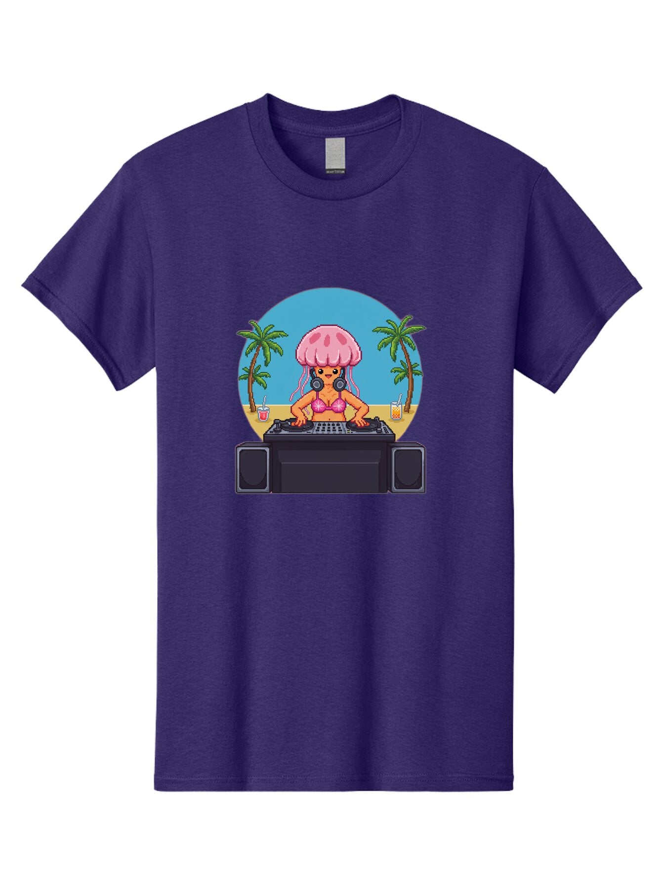 Jellyfish-Dj-2 Men'S Graphic Tee, 100% Cotton, Comfortable Casual Summer Wear, Machine Washable, Vintage Camera, Old Camera, Antique Camera, Black Camera, Classic Photography, Photography Equipment, Nostalgic Device, Film Camera, Camera Art Bar012 6