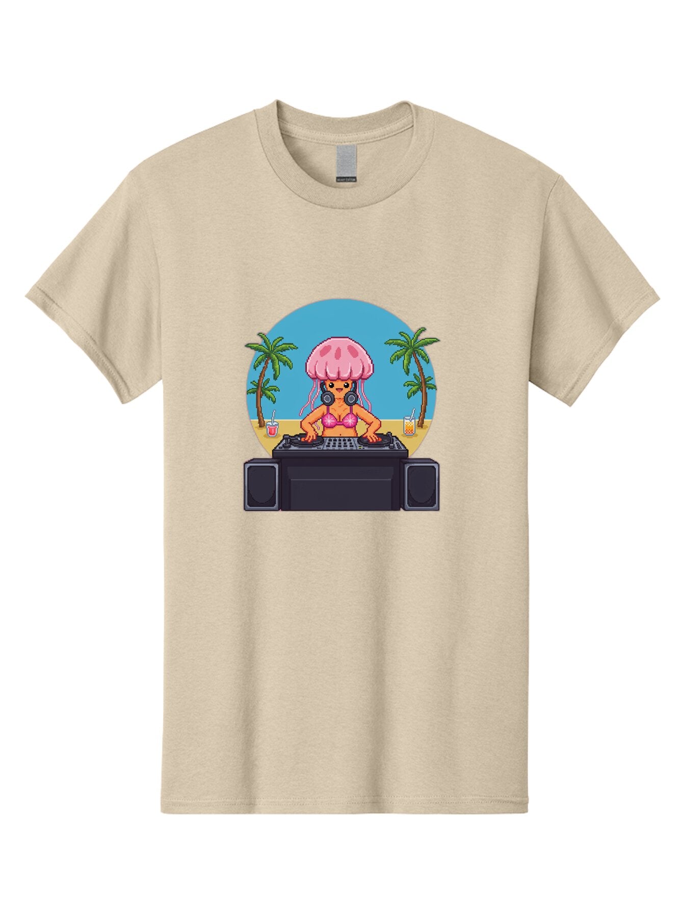 Jellyfish-Dj-2 Men'S Graphic Tee, 100% Cotton, Comfortable Casual Summer Wear, Machine Washable, Vintage Camera, Old Camera, Antique Camera, Black Camera, Classic Photography, Photography Equipment, Nostalgic Device, Film Camera, Camera Art Bar012 4