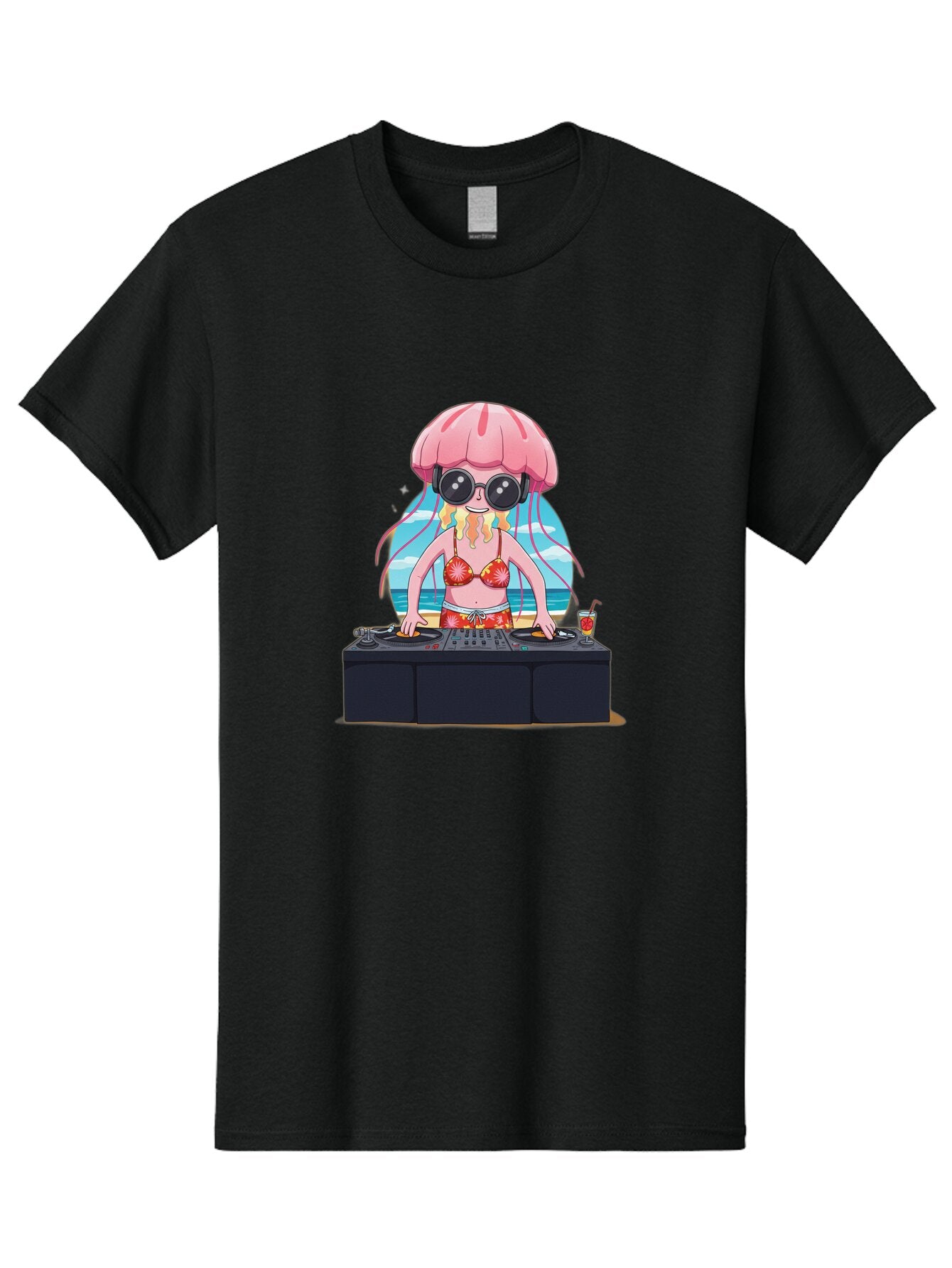 Jellyfish-Dj-4 Men'S Graphic Tee, 100% Cotton, Comfortable Casual Summer Wear, Machine Washable, Vintage Camera, Old Camera, Antique Camera, Black Camera, Classic Photography, Photography Equipment, Nostalgic Device, Film Camera, Camera Art Bar014 6