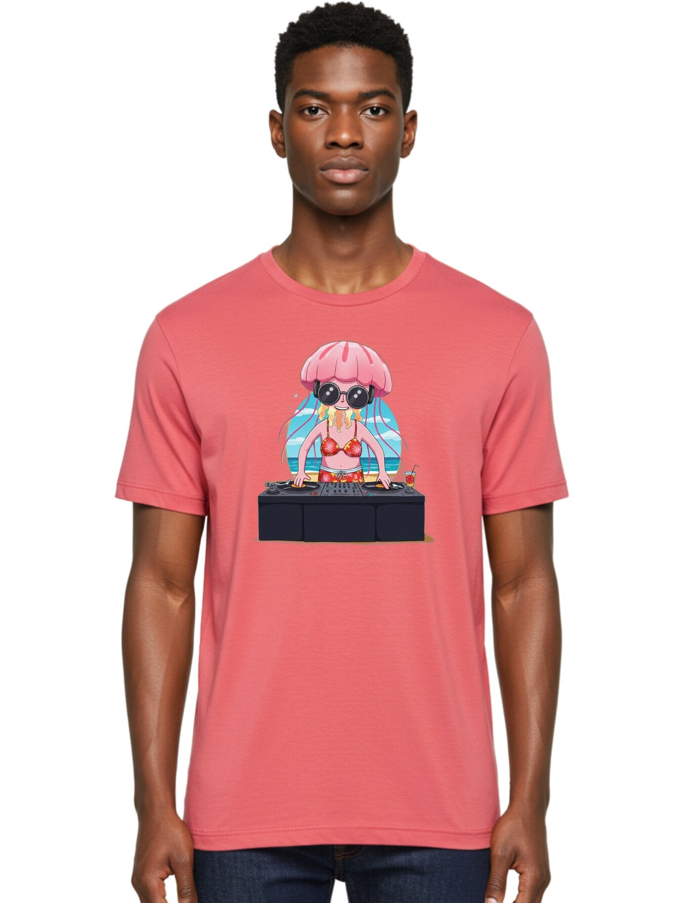 Jellyfish-Dj-4 Men'S Graphic Tee, 100% Cotton, Comfortable Casual Summer Wear, Machine Washable, Vintage Camera, Old Camera, Antique Camera, Black Camera, Classic Photography, Photography Equipment, Nostalgic Device, Film Camera, Camera Art Bar014 22