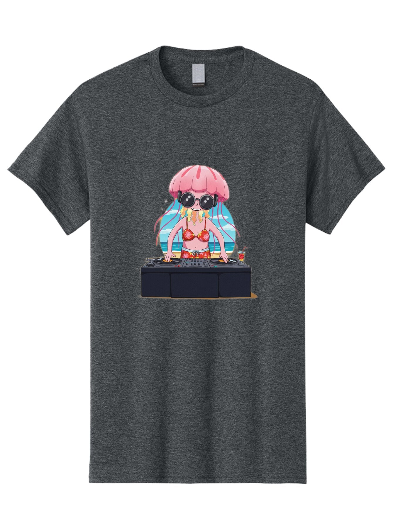 Jellyfish-Dj-4 Men'S Graphic Tee, 100% Cotton, Comfortable Casual Summer Wear, Machine Washable, Vintage Camera, Old Camera, Antique Camera, Black Camera, Classic Photography, Photography Equipment, Nostalgic Device, Film Camera, Camera Art Bar014 5
