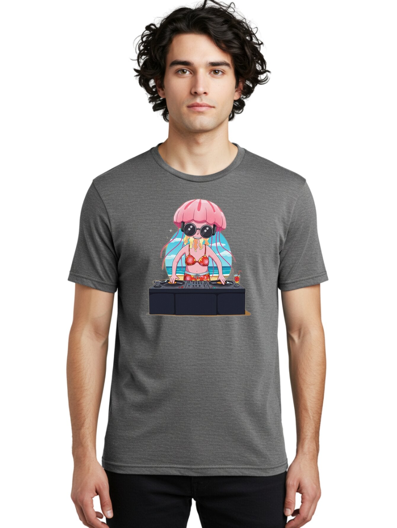 Jellyfish-Dj-4 Men'S Graphic Tee, 100% Cotton, Comfortable Casual Summer Wear, Machine Washable, Vintage Camera, Old Camera, Antique Camera, Black Camera, Classic Photography, Photography Equipment, Nostalgic Device, Film Camera, Camera Art Bar014 19