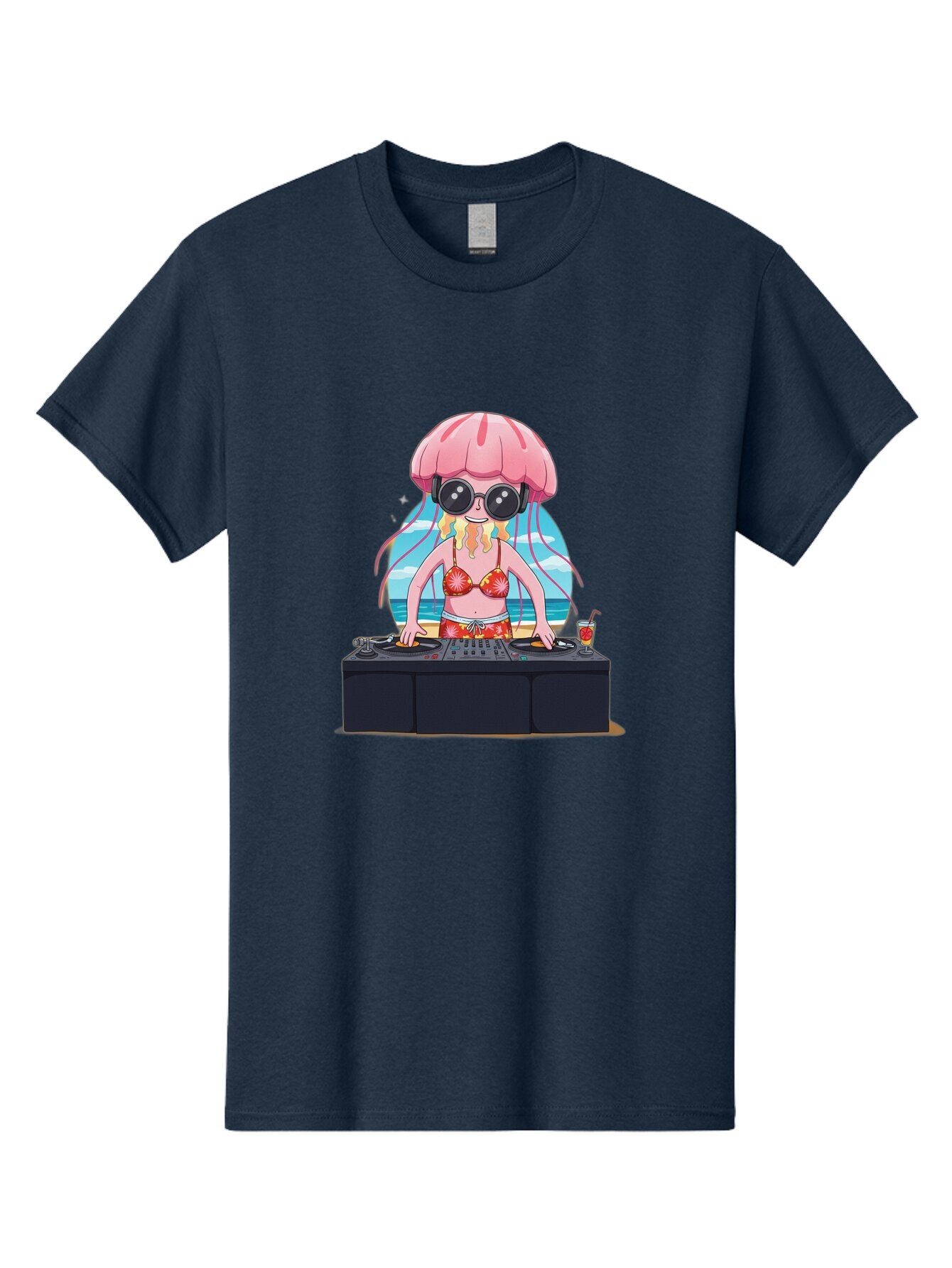 Jellyfish-Dj-4 Men'S Graphic Tee, 100% Cotton, Comfortable Casual Summer Wear, Machine Washable, Vintage Camera, Old Camera, Antique Camera, Black Camera, Classic Photography, Photography Equipment, Nostalgic Device, Film Camera, Camera Art Bar014 8
