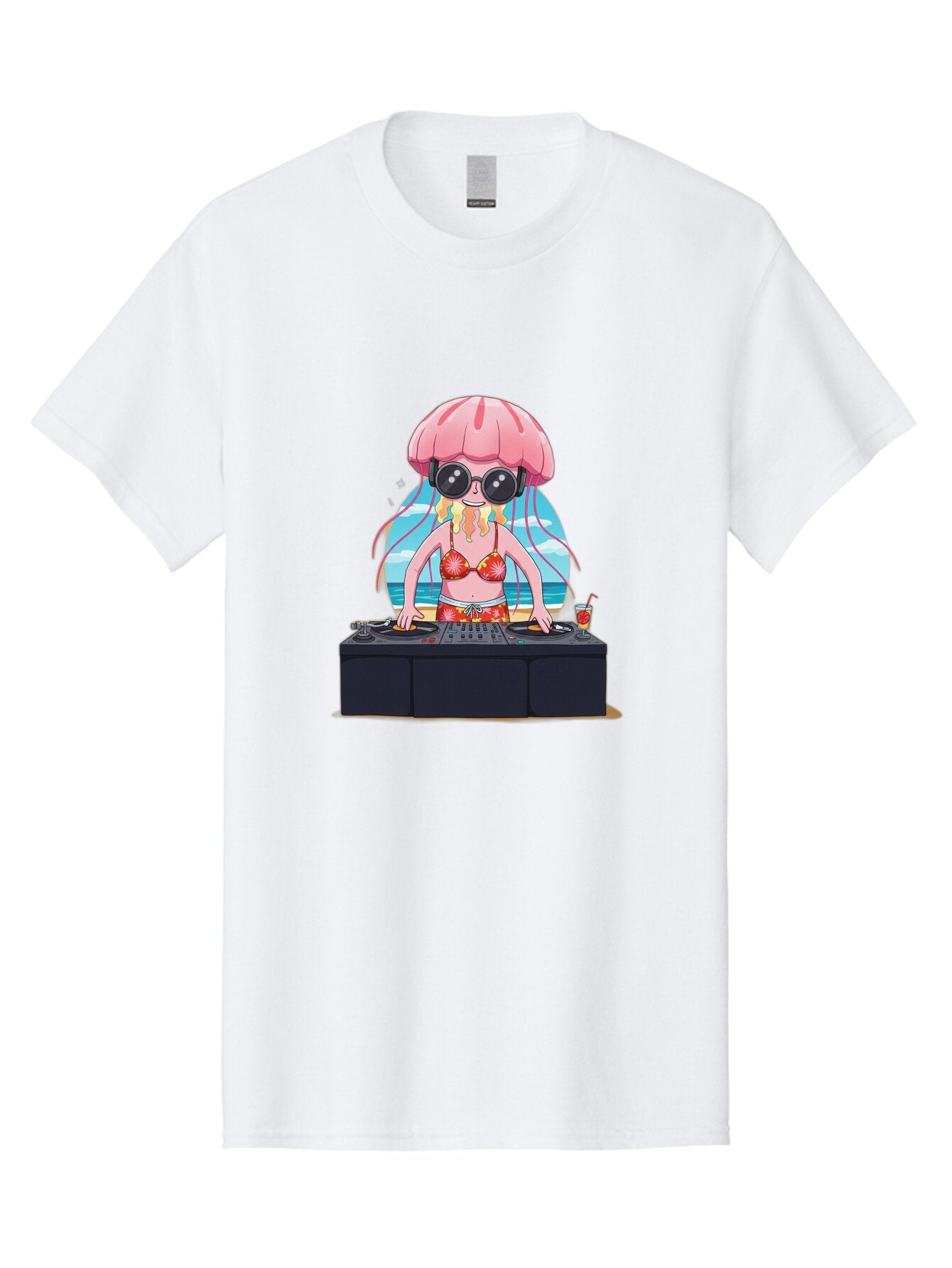 Jellyfish-Dj-4 Men'S Graphic Tee, 100% Cotton, Comfortable Casual Summer Wear, Machine Washable, Vintage Camera, Old Camera, Antique Camera, Black Camera, Classic Photography, Photography Equipment, Nostalgic Device, Film Camera, Camera Art Bar014 2