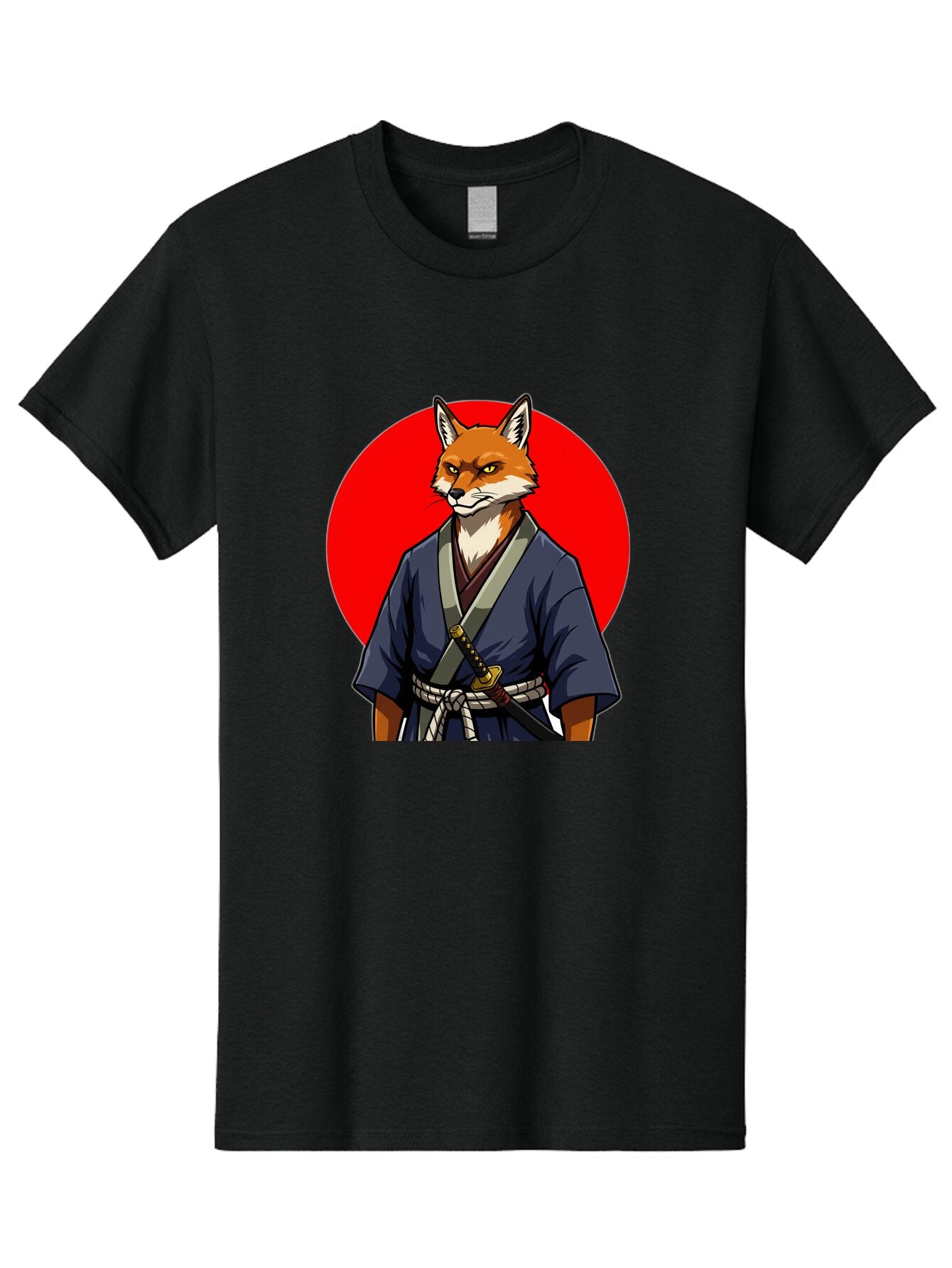 Kitsune-Samurai-1 Men'S Graphic Tee, 100% Cotton, Comfortable Casual Summer Wear, Machine Washable, Vintage Camera, Old Camera, Antique Camera, Black Camera, Classic Photography, Photography Equipment, Nostalgic Device, Film Camera, Camera Art Bar022 2