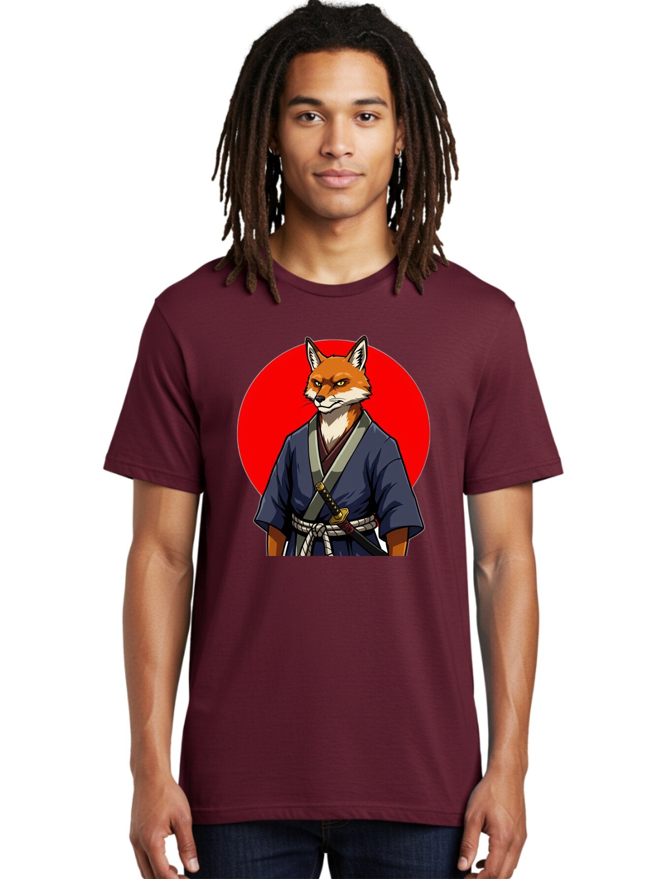 Kitsune-Samurai-1 Men'S Graphic Tee, 100% Cotton, Comfortable Casual Summer Wear, Machine Washable, Vintage Camera, Old Camera, Antique Camera, Black Camera, Classic Photography, Photography Equipment, Nostalgic Device, Film Camera, Camera Art Bar022 27