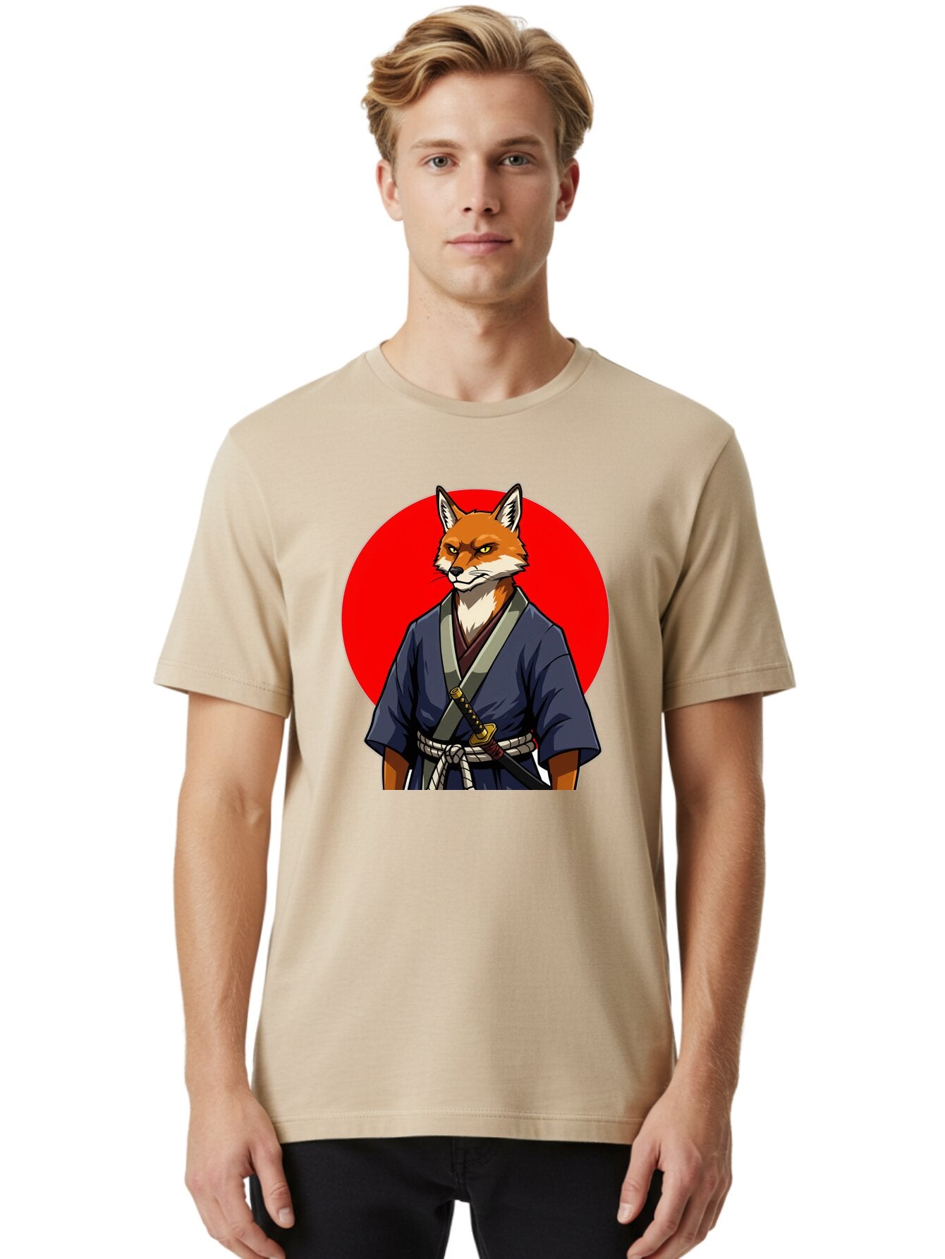 Kitsune-Samurai-1 Men'S Graphic Tee, 100% Cotton, Comfortable Casual Summer Wear, Machine Washable, Vintage Camera, Old Camera, Antique Camera, Black Camera, Classic Photography, Photography Equipment, Nostalgic Device, Film Camera, Camera Art Bar022 29