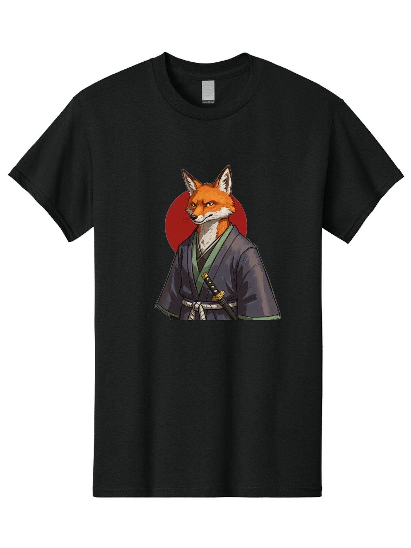 Kitsune-Samurai-2 Men'S Graphic Tee, 100% Cotton, Comfortable Casual Summer Wear, Machine Washable, Vintage Camera, Old Camera, Antique Camera, Black Camera, Classic Photography, Photography Equipment, Nostalgic Device, Film Camera, Camera Art Bar023 7