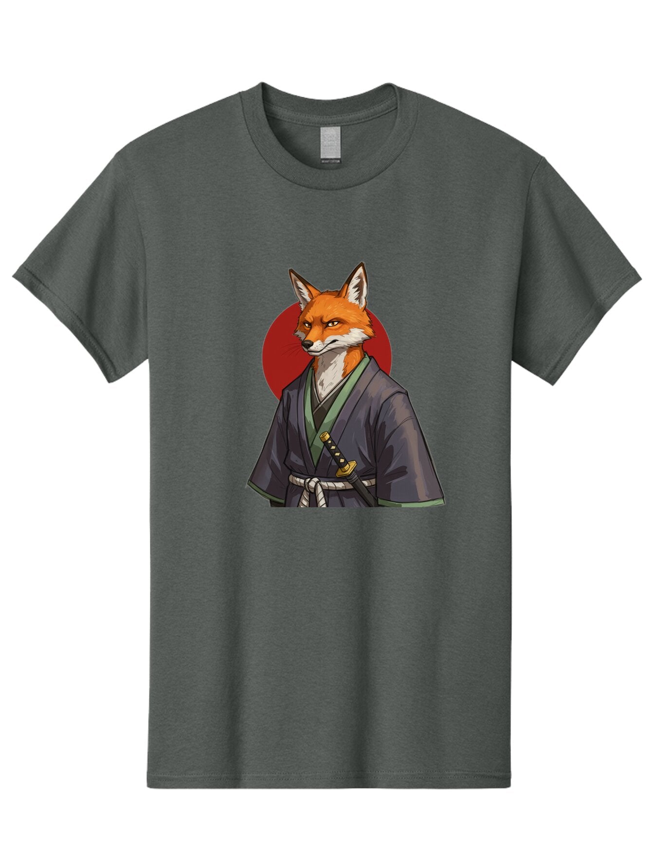 Kitsune-Samurai-2 Men'S Graphic Tee, 100% Cotton, Comfortable Casual Summer Wear, Machine Washable, Vintage Camera, Old Camera, Antique Camera, Black Camera, Classic Photography, Photography Equipment, Nostalgic Device, Film Camera, Camera Art Bar023 15