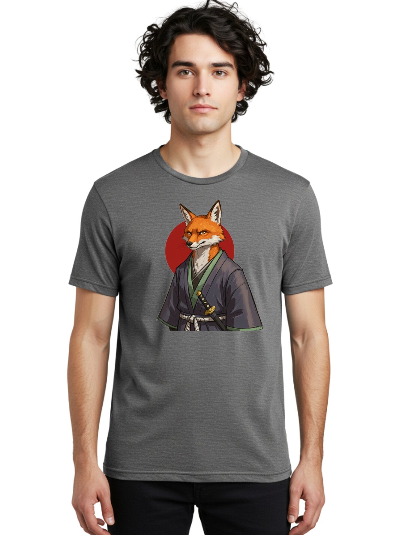 Kitsune-Samurai-2 Men'S Graphic Tee, 100% Cotton, Comfortable Casual Summer Wear, Machine Washable, Vintage Camera, Old Camera, Antique Camera, Black Camera, Classic Photography, Photography Equipment, Nostalgic Device, Film Camera, Camera Art Bar023 17