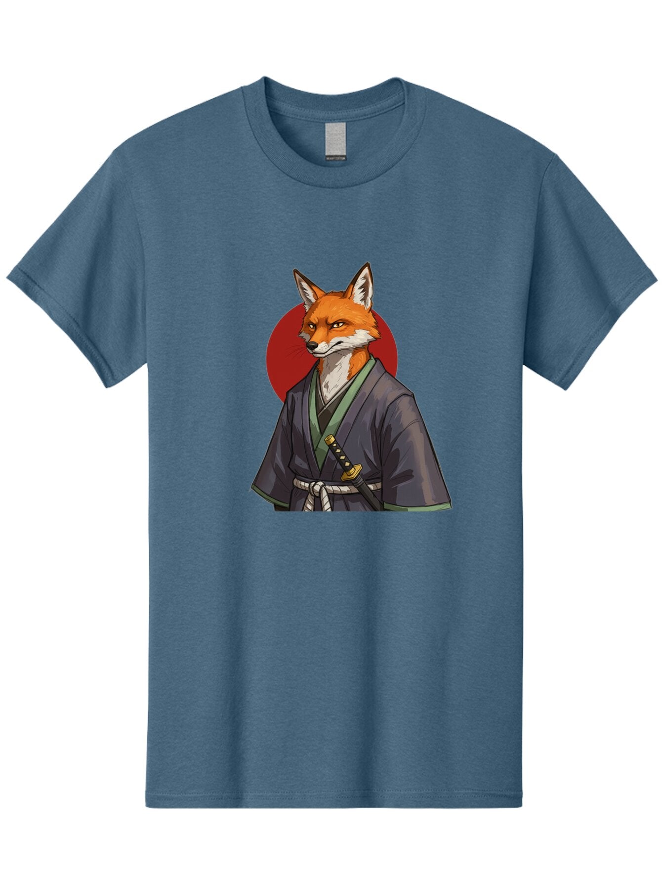 Kitsune-Samurai-2 Men'S Graphic Tee, 100% Cotton, Comfortable Casual Summer Wear, Machine Washable, Vintage Camera, Old Camera, Antique Camera, Black Camera, Classic Photography, Photography Equipment, Nostalgic Device, Film Camera, Camera Art Bar023 13