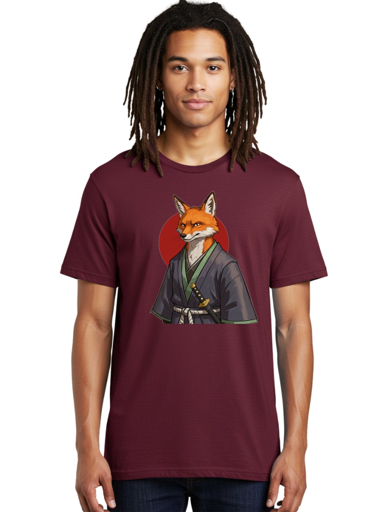 Kitsune-Samurai-2 Men'S Graphic Tee, 100% Cotton, Comfortable Casual Summer Wear, Machine Washable, Vintage Camera, Old Camera, Antique Camera, Black Camera, Classic Photography, Photography Equipment, Nostalgic Device, Film Camera, Camera Art Bar023 25