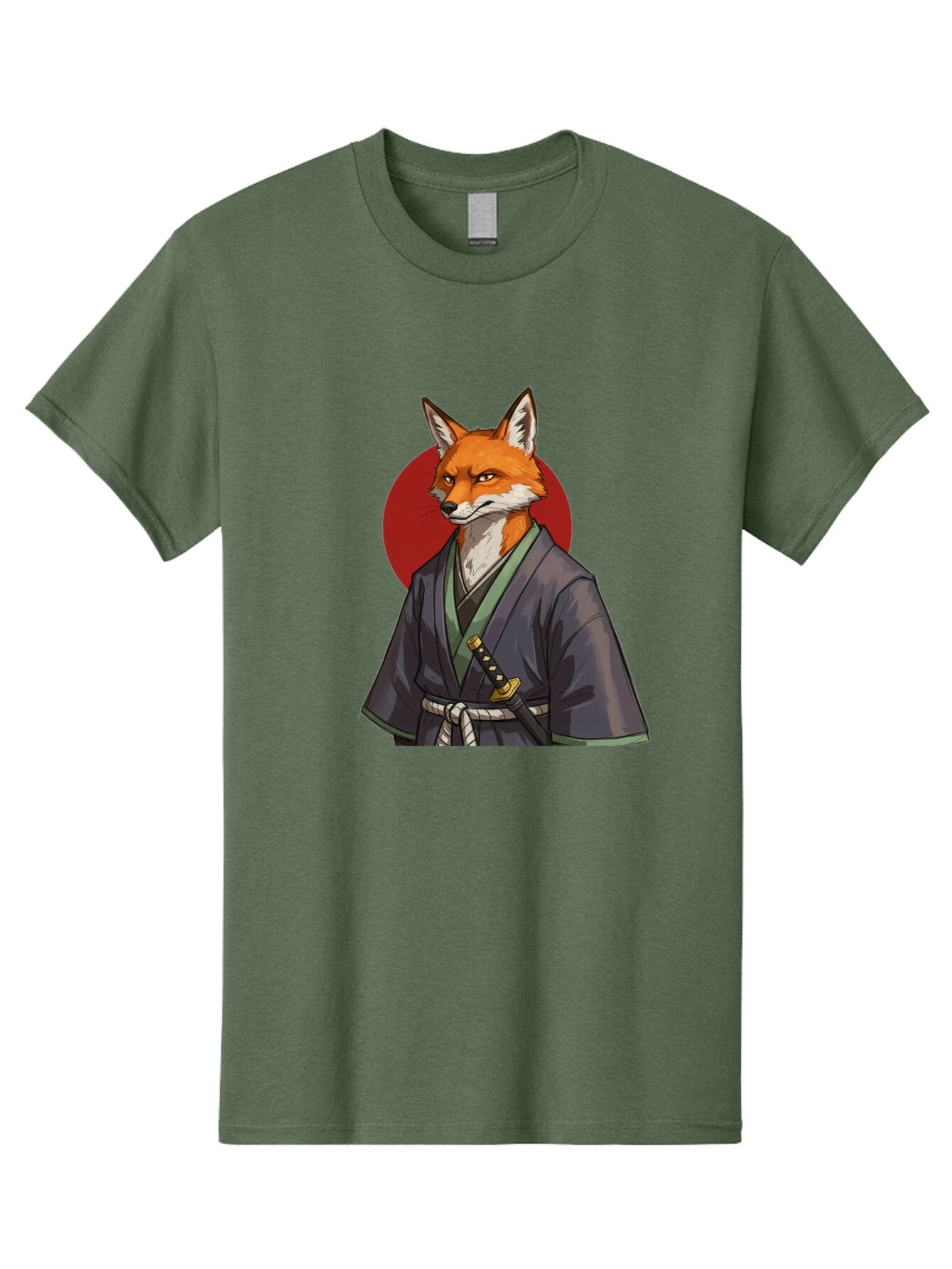 Kitsune-Samurai-2 Men'S Graphic Tee, 100% Cotton, Comfortable Casual Summer Wear, Machine Washable, Vintage Camera, Old Camera, Antique Camera, Black Camera, Classic Photography, Photography Equipment, Nostalgic Device, Film Camera, Camera Art Bar023 4
