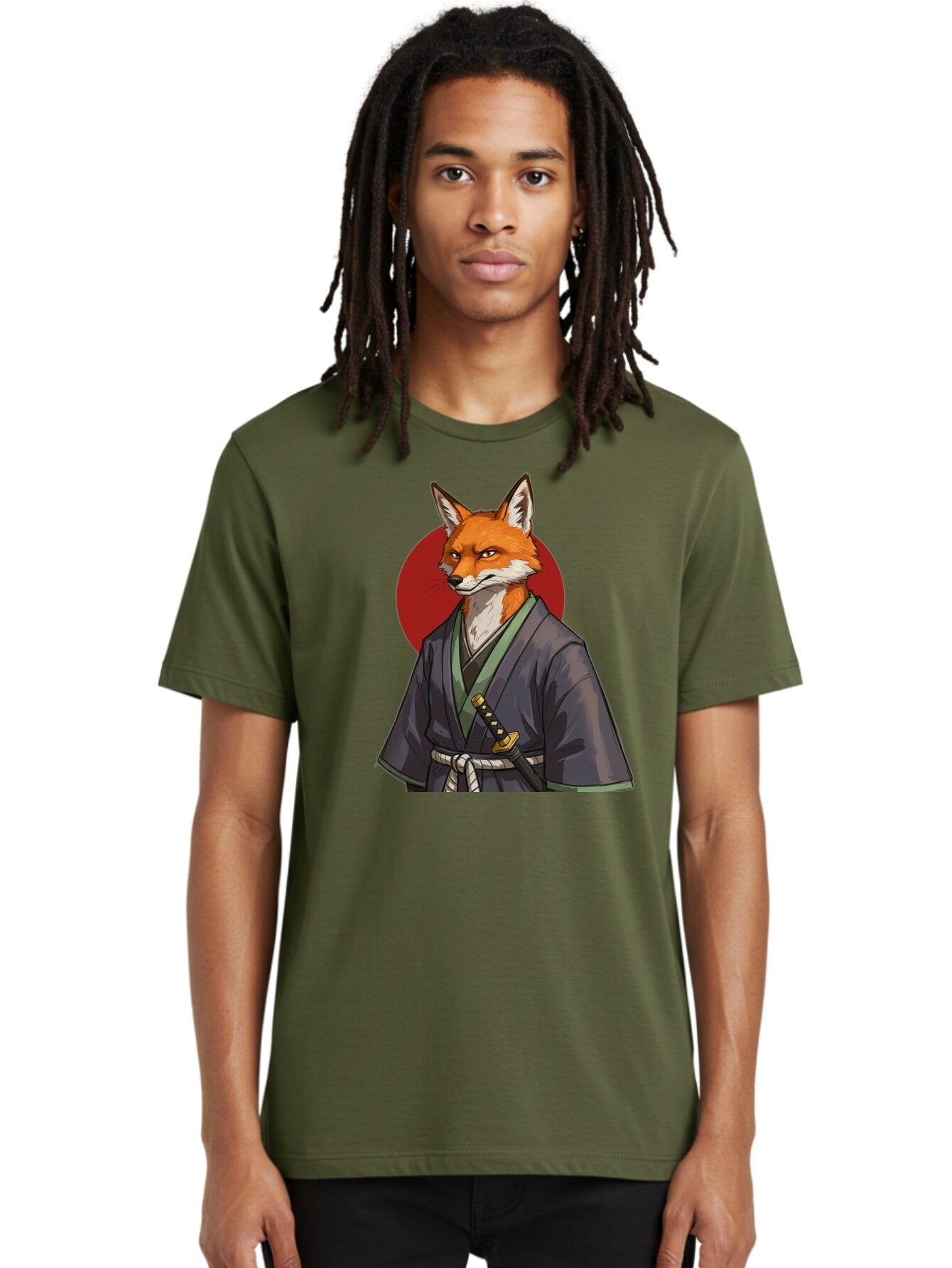 Kitsune-Samurai-2 Men'S Graphic Tee, 100% Cotton, Comfortable Casual Summer Wear, Machine Washable, Vintage Camera, Old Camera, Antique Camera, Black Camera, Classic Photography, Photography Equipment, Nostalgic Device, Film Camera, Camera Art Bar023 18