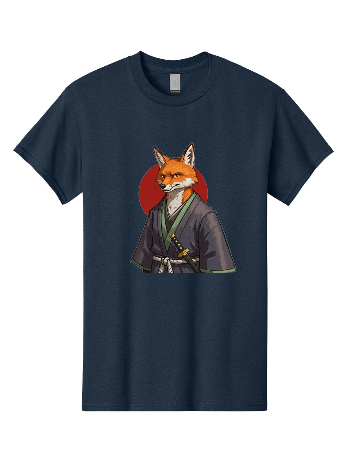 Kitsune-Samurai-2 Men'S Graphic Tee, 100% Cotton, Comfortable Casual Summer Wear, Machine Washable, Vintage Camera, Old Camera, Antique Camera, Black Camera, Classic Photography, Photography Equipment, Nostalgic Device, Film Camera, Camera Art Bar023 12