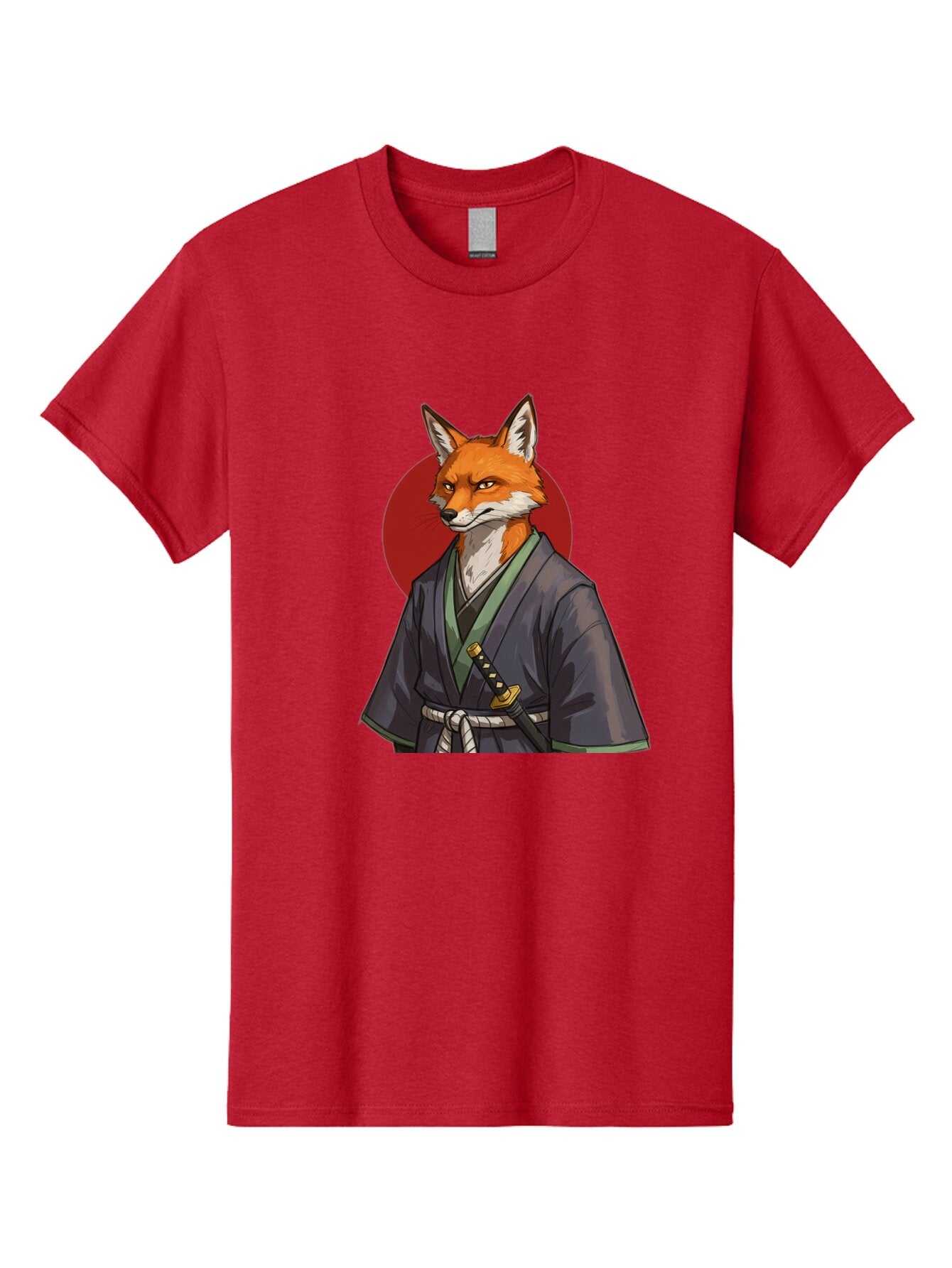 Kitsune-Samurai-2 Men'S Graphic Tee, 100% Cotton, Comfortable Casual Summer Wear, Machine Washable, Vintage Camera, Old Camera, Antique Camera, Black Camera, Classic Photography, Photography Equipment, Nostalgic Device, Film Camera, Camera Art Bar023 2