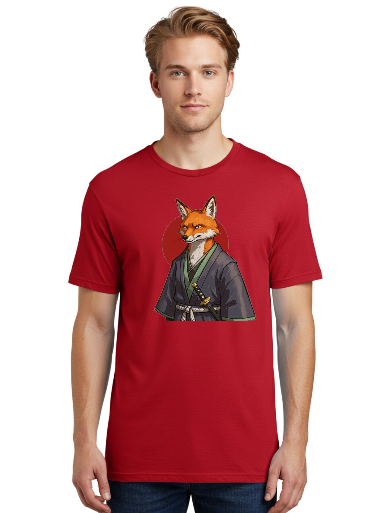 Kitsune-Samurai-2 Men'S Graphic Tee, 100% Cotton, Comfortable Casual Summer Wear, Machine Washable, Vintage Camera, Old Camera, Antique Camera, Black Camera, Classic Photography, Photography Equipment, Nostalgic Device, Film Camera, Camera Art Bar023 21