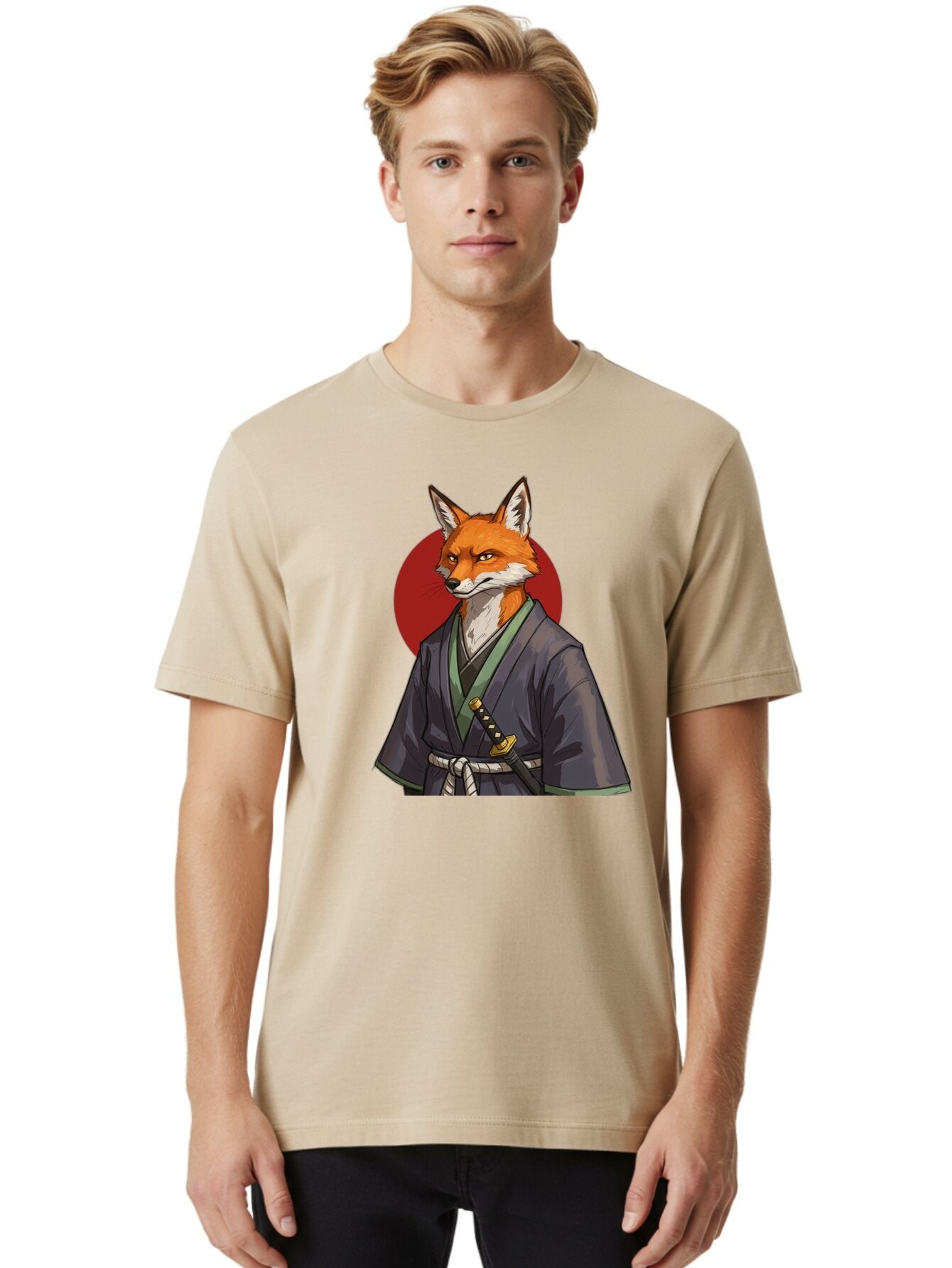 Kitsune-Samurai-2 Men'S Graphic Tee, 100% Cotton, Comfortable Casual Summer Wear, Machine Washable, Vintage Camera, Old Camera, Antique Camera, Black Camera, Classic Photography, Photography Equipment, Nostalgic Device, Film Camera, Camera Art Bar023 26