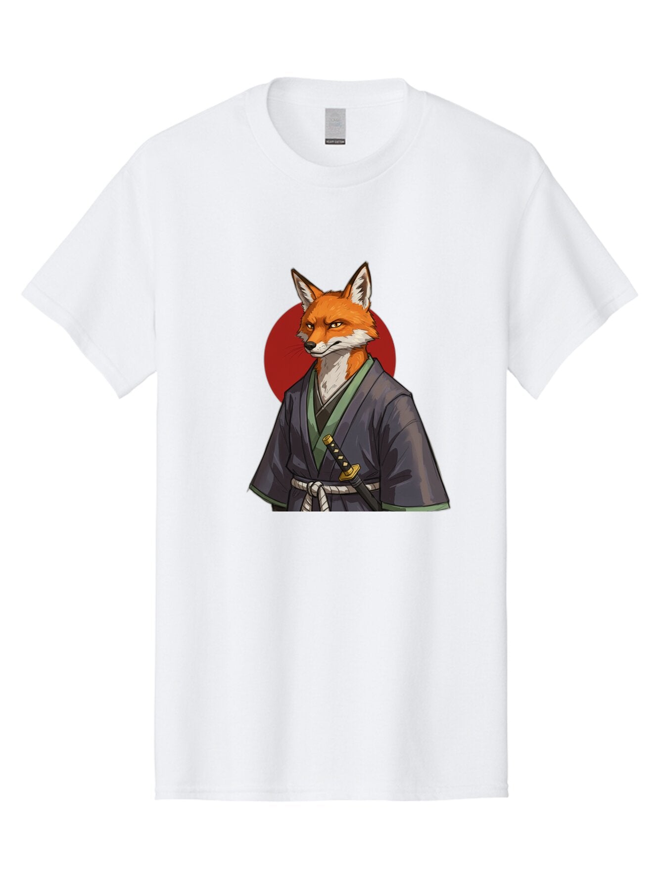 Kitsune-Samurai-2 Men'S Graphic Tee, 100% Cotton, Comfortable Casual Summer Wear, Machine Washable, Vintage Camera, Old Camera, Antique Camera, Black Camera, Classic Photography, Photography Equipment, Nostalgic Device, Film Camera, Camera Art Bar023 1