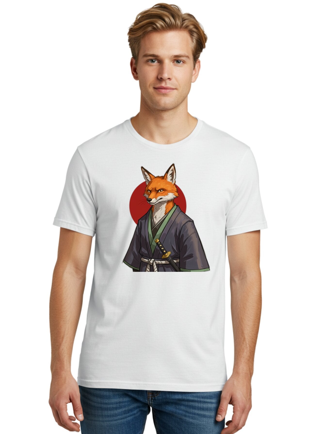 Kitsune-Samurai-2 Men'S Graphic Tee, 100% Cotton, Comfortable Casual Summer Wear, Machine Washable, Vintage Camera, Old Camera, Antique Camera, Black Camera, Classic Photography, Photography Equipment, Nostalgic Device, Film Camera, Camera Art Bar023 19