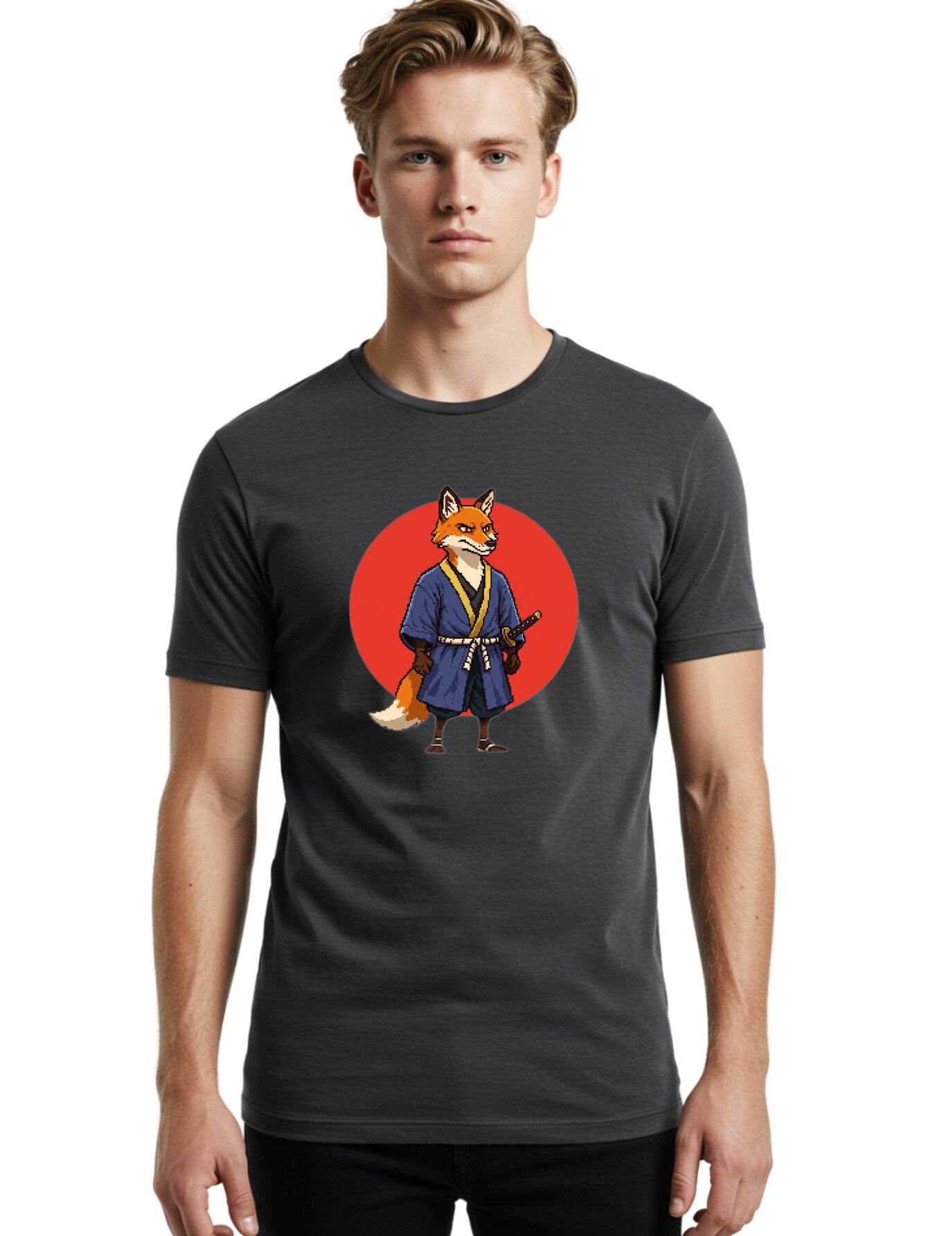 Kitsune-Samurai Men'S Graphic Tee, 100% Cotton, Comfortable Casual Summer Wear, Machine Washable, Vintage Camera, Old Camera, Antique Camera, Black Camera, Classic Photography, Photography Equipment, Nostalgic Device, Film Camera, Camera Art Bar024 24