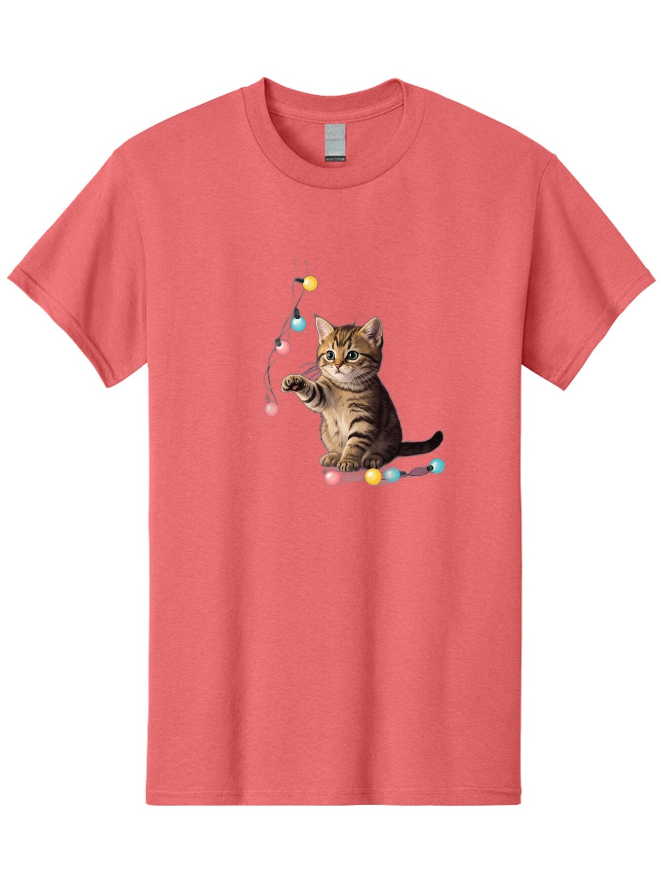 Kitten-Playing-With-String-Lights Men'S Graphic Tee, 100% Cotton, Comfortable Casual Summer Wear, Machine Washable, Vintage Camera, Old Camera, Antique Camera, Black Camera, Classic Photography, Photography Equipment, Nostalgic Device, Bar027 2