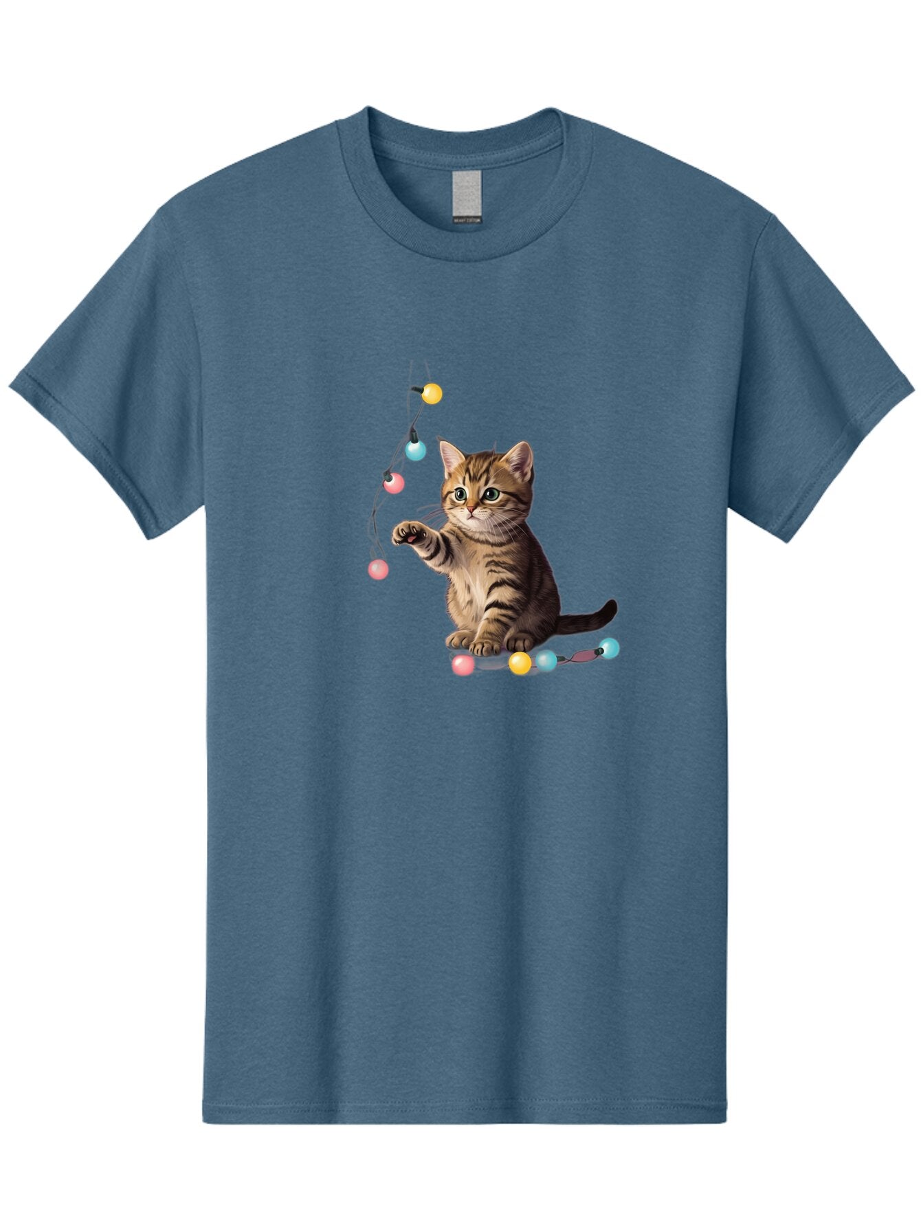Kitten-Playing-With-String-Lights Men'S Graphic Tee, 100% Cotton, Comfortable Casual Summer Wear, Machine Washable, Vintage Camera, Old Camera, Antique Camera, Black Camera, Classic Photography, Photography Equipment, Nostalgic Device, Bar027 6