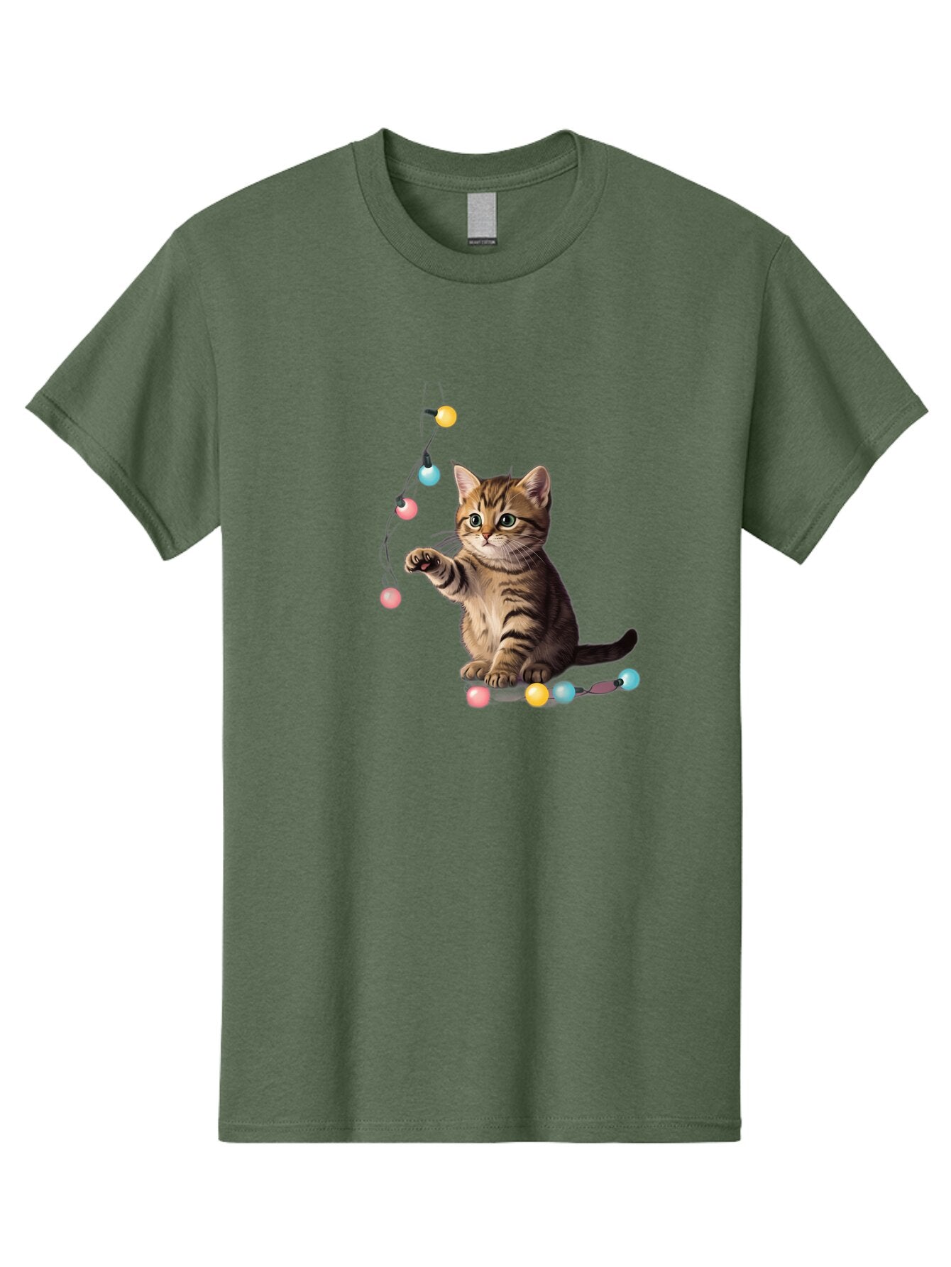 Kitten-Playing-With-String-Lights Men'S Graphic Tee, 100% Cotton, Comfortable Casual Summer Wear, Machine Washable, Vintage Camera, Old Camera, Antique Camera, Black Camera, Classic Photography, Photography Equipment, Nostalgic Device, Bar027 4