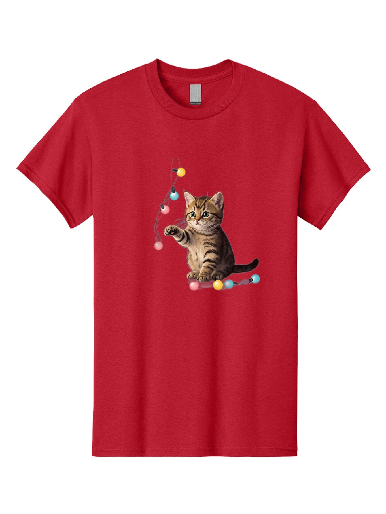 Kitten-Playing-With-String-Lights Men'S Graphic Tee, 100% Cotton, Comfortable Casual Summer Wear, Machine Washable, Vintage Camera, Old Camera, Antique Camera, Black Camera, Classic Photography, Photography Equipment, Nostalgic Device, Bar027 7