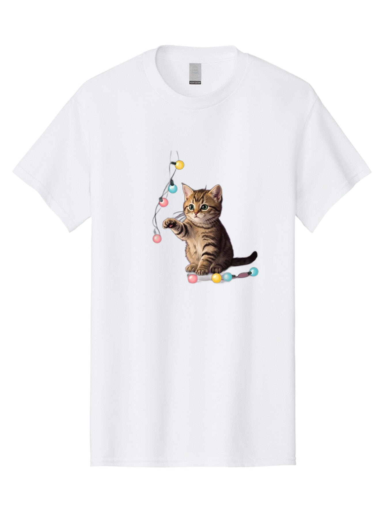 Kitten-Playing-With-String-Lights Men'S Graphic Tee, 100% Cotton, Comfortable Casual Summer Wear, Machine Washable, Vintage Camera, Old Camera, Antique Camera, Black Camera, Classic Photography, Photography Equipment, Nostalgic Device, Bar027 5