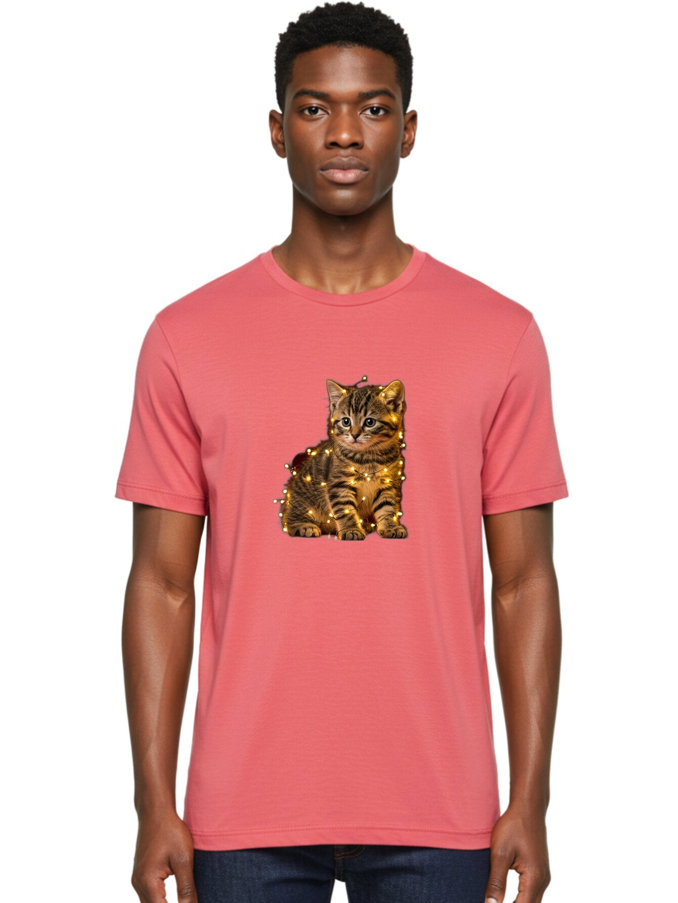 Kitten-With-Christmas-Lights Men'S Graphic Tee, 100% Cotton, Comfortable Casual Summer Wear, Machine Washable, Vintage Camera, Old Camera, Antique Camera, Black Camera, Classic Photography, Photography Equipment, Nostalgic Device, Film Camera, Bar028 23