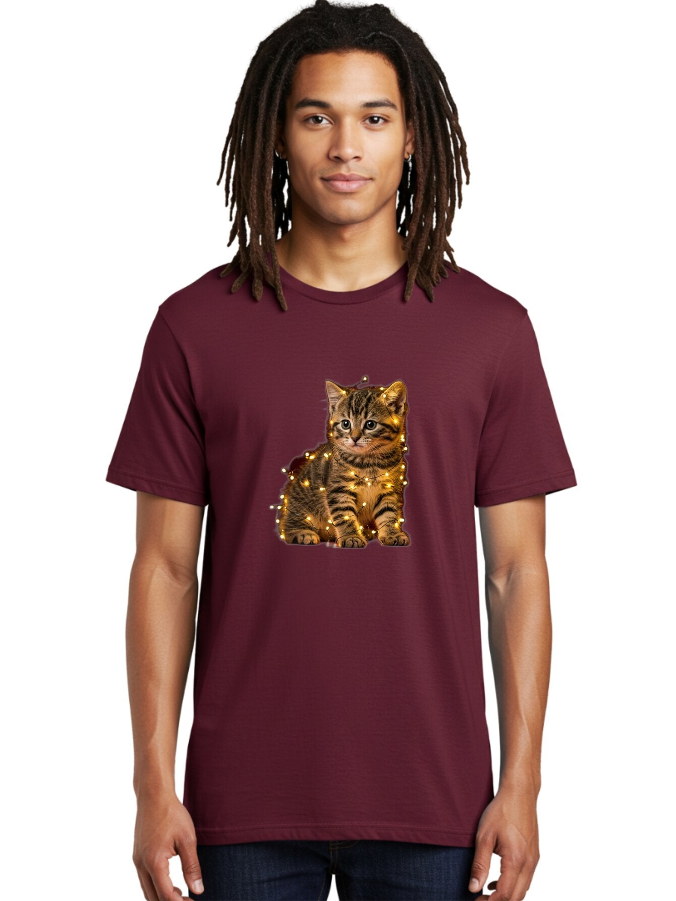 Kitten-With-Christmas-Lights Men'S Graphic Tee, 100% Cotton, Comfortable Casual Summer Wear, Machine Washable, Vintage Camera, Old Camera, Antique Camera, Black Camera, Classic Photography, Photography Equipment, Nostalgic Device, Film Camera, Bar028 20