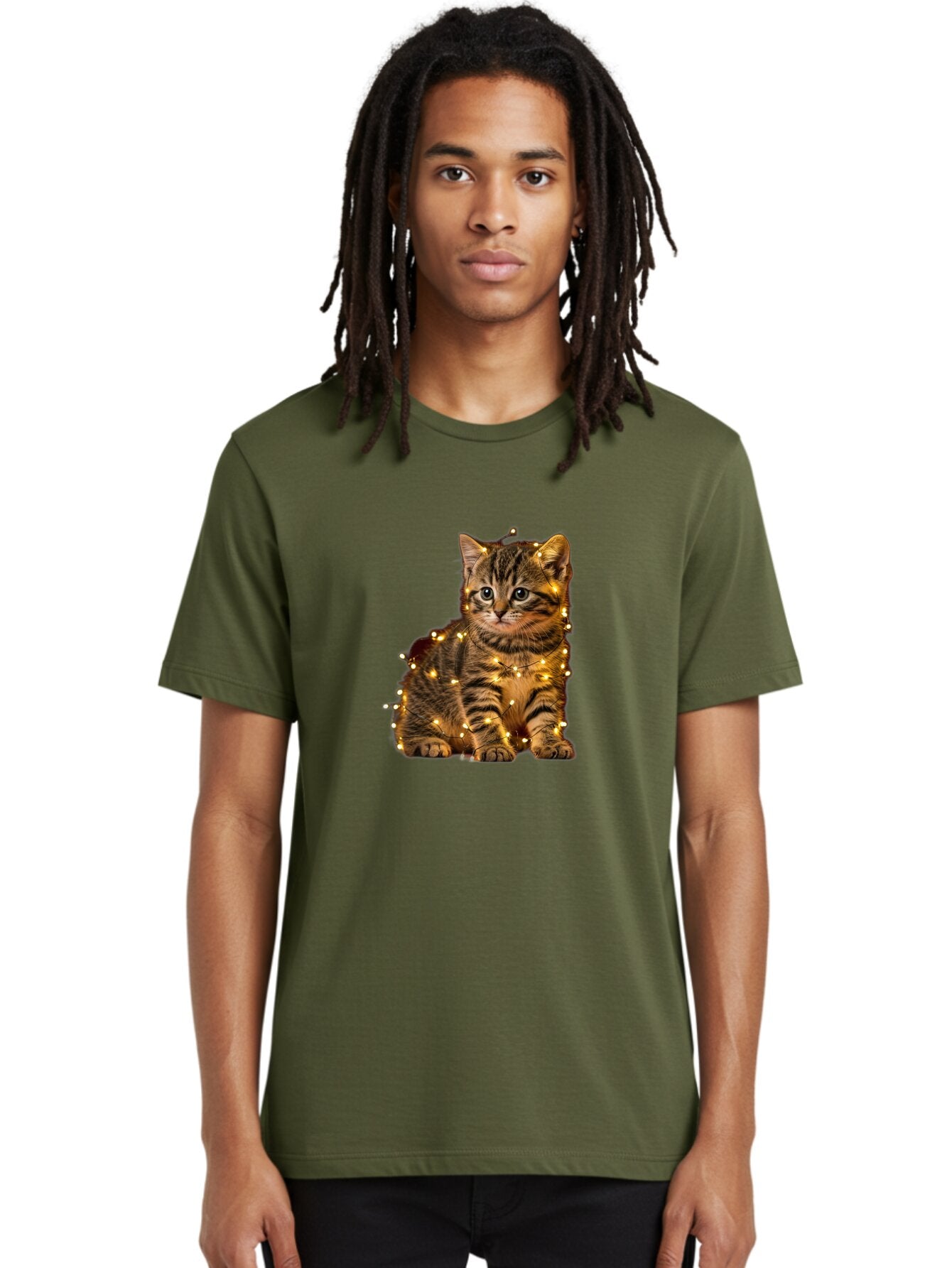 Kitten-With-Christmas-Lights Men'S Graphic Tee, 100% Cotton, Comfortable Casual Summer Wear, Machine Washable, Vintage Camera, Old Camera, Antique Camera, Black Camera, Classic Photography, Photography Equipment, Nostalgic Device, Film Camera, Bar028 16