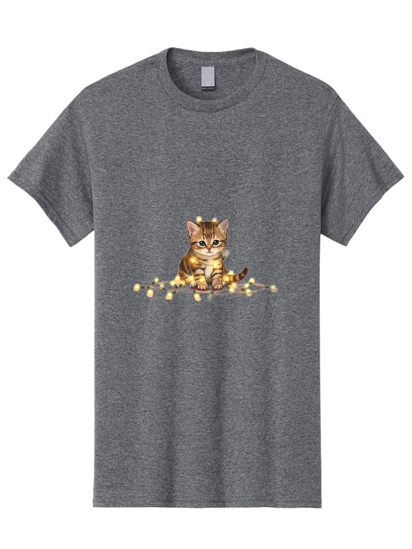 Kitten-With-Fairy-Lights Men'S Graphic Tee, 100% Cotton, Comfortable Casual Summer Wear, Machine Washable, Vintage Camera, Old Camera, Antique Camera, Black Camera, Classic Photography, Photography Equipment, Nostalgic Device, Film Camera, Bar029 4