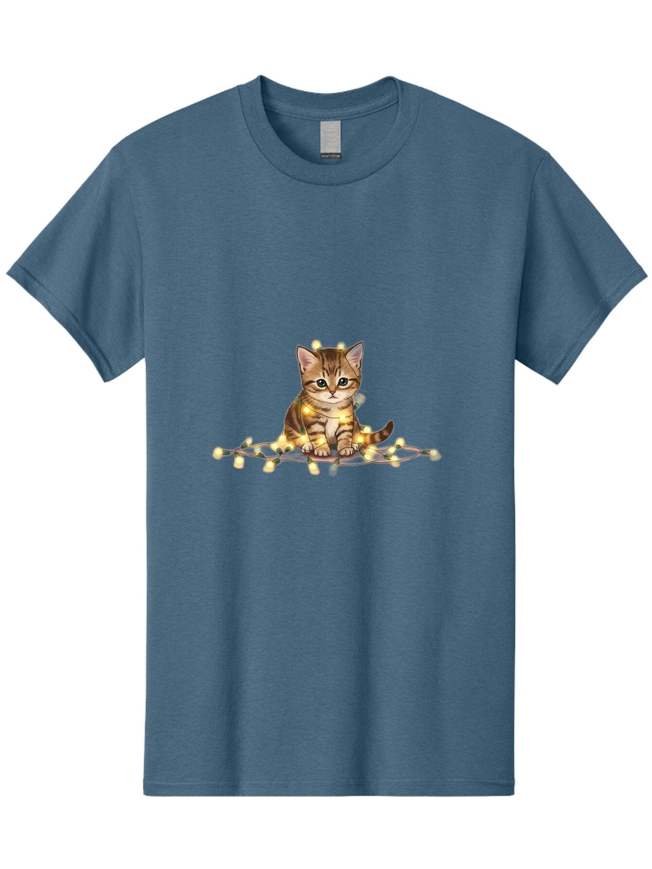 Kitten-With-Fairy-Lights Men'S Graphic Tee, 100% Cotton, Comfortable Casual Summer Wear, Machine Washable, Vintage Camera, Old Camera, Antique Camera, Black Camera, Classic Photography, Photography Equipment, Nostalgic Device, Film Camera, Bar029 15