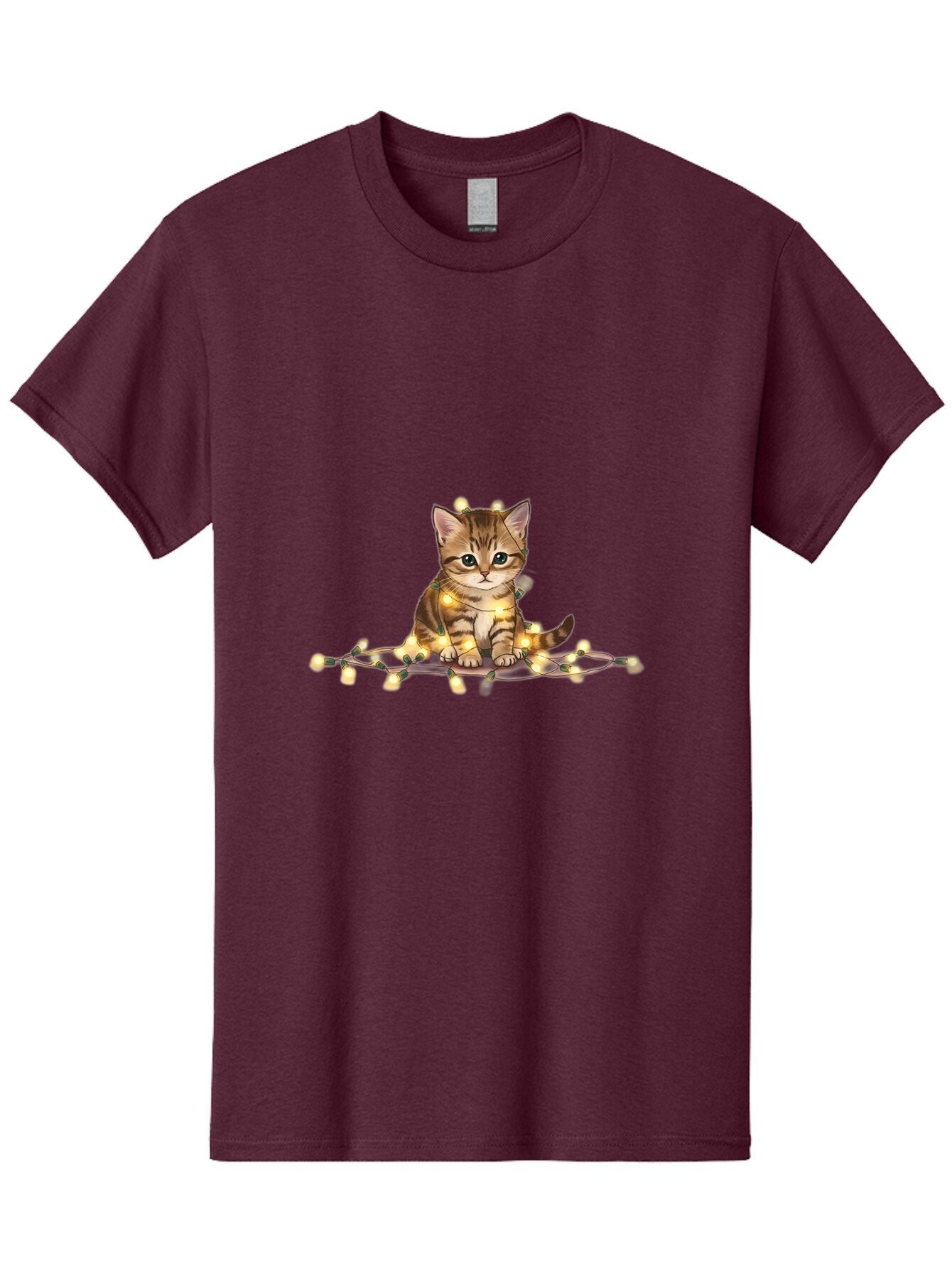 Kitten-With-Fairy-Lights Men'S Graphic Tee, 100% Cotton, Comfortable Casual Summer Wear, Machine Washable, Vintage Camera, Old Camera, Antique Camera, Black Camera, Classic Photography, Photography Equipment, Nostalgic Device, Film Camera, Bar029 12