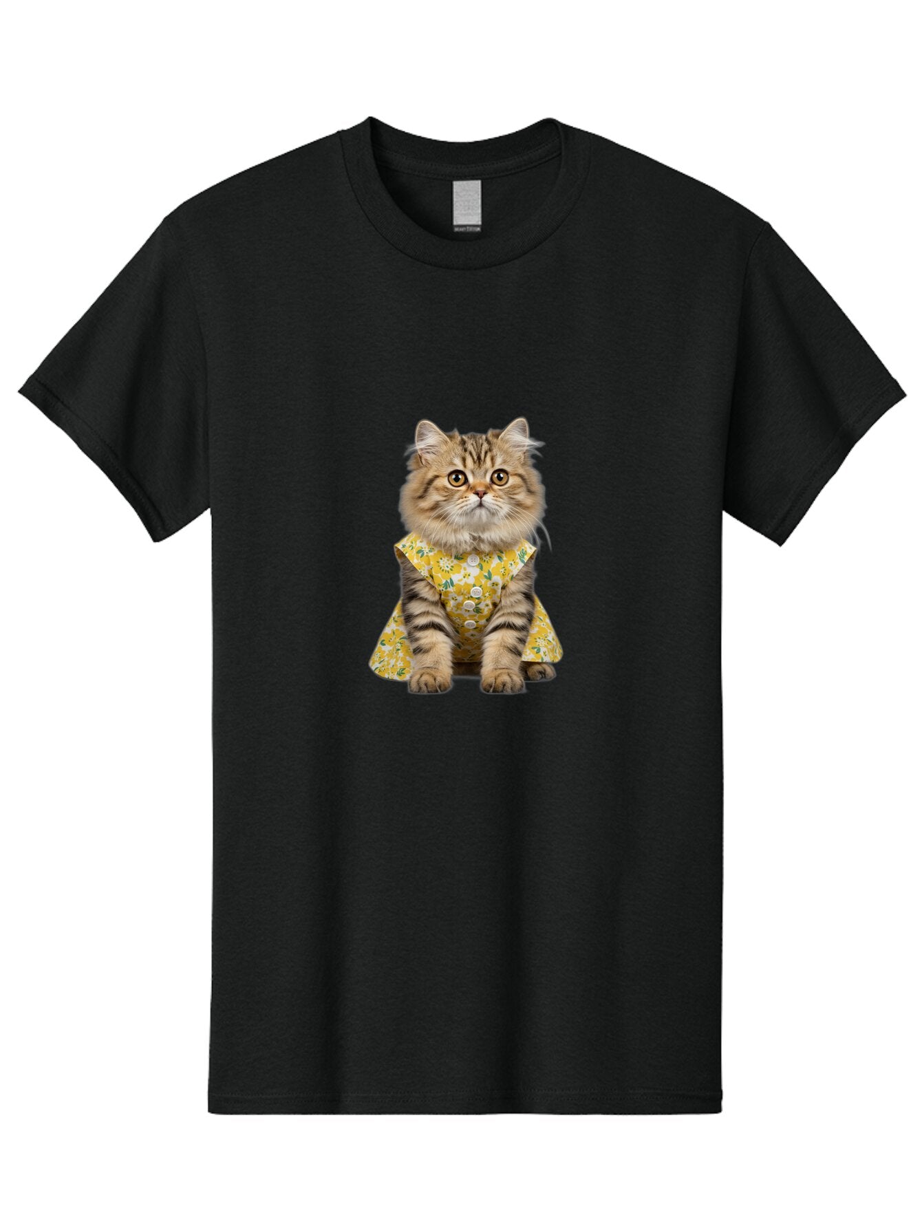 Kitty-In-Floral-Dress Men'S Graphic Tee, 100% Cotton, Comfortable Casual Summer Wear, Machine Washable, Vintage Camera, Old Camera, Antique Camera, Black Camera, Classic Photography, Photography Equipment, Nostalgic Device, Film Camera, Bar030 4