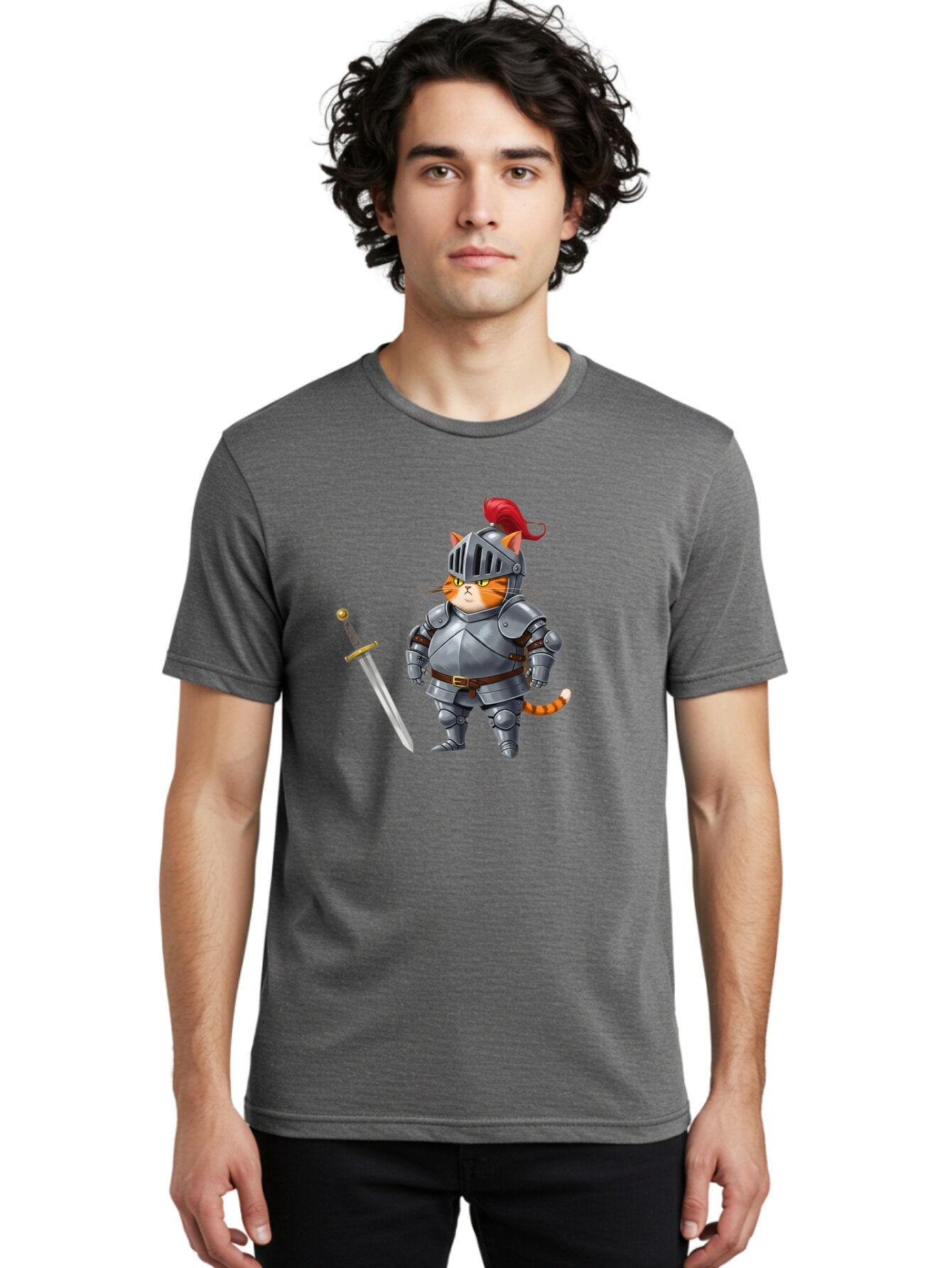 Knight-Cat-1 Men'S Graphic Tee, 100% Cotton, Comfortable Casual Summer Wear, Machine Washable, Vintage Camera, Old Camera, Antique Camera, Black Camera, Classic Photography, Photography Equipment, Nostalgic Device, Film Camera, Camera Art Bar033 26