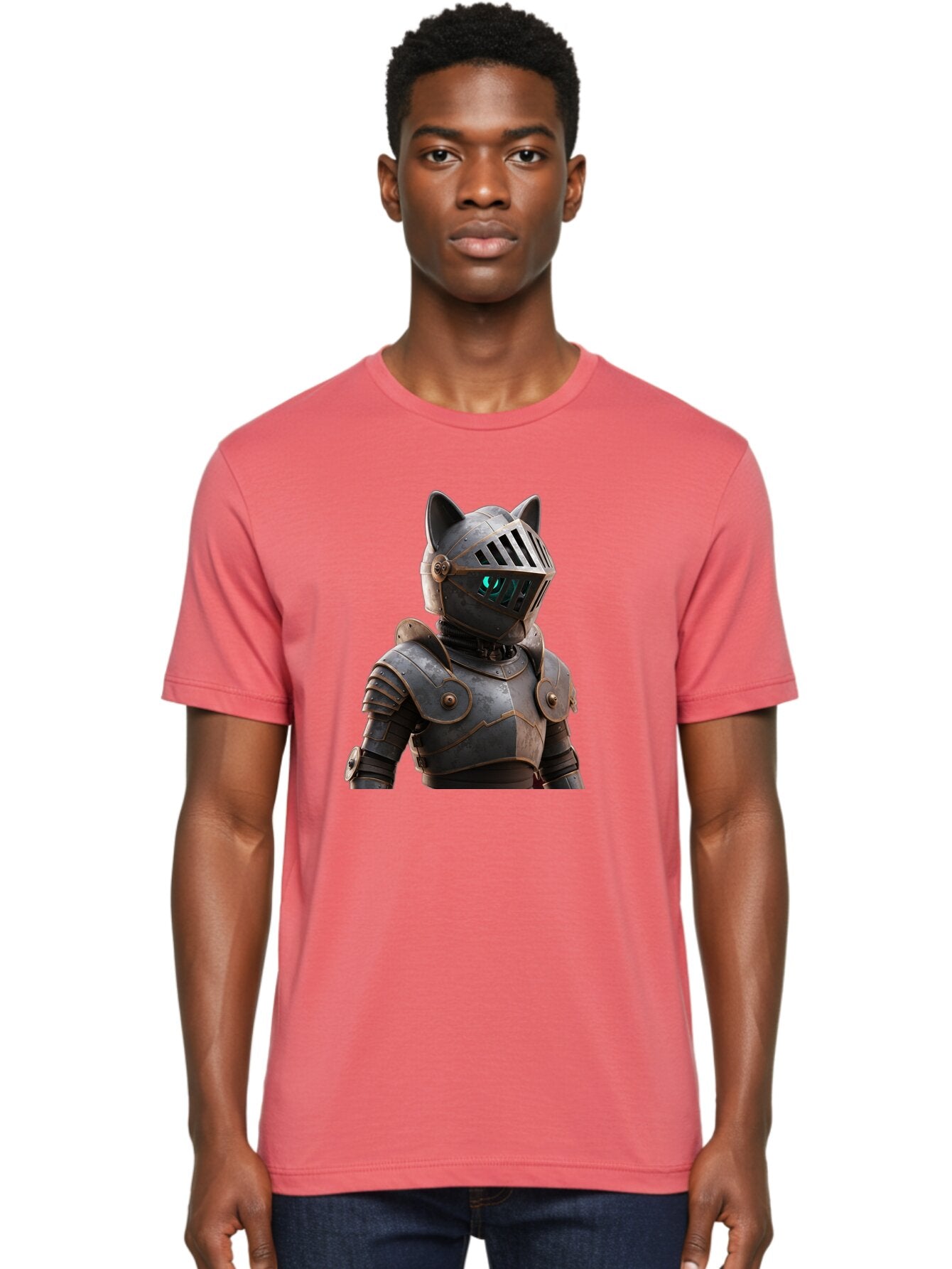 Knight-Cat-3 Men'S Graphic Tee, 100% Cotton, Comfortable Casual Summer Wear, Machine Washable, Vintage Camera, Old Camera, Antique Camera, Black Camera, Classic Photography, Photography Equipment, Nostalgic Device, Film Camera, Camera Art Bar035 29