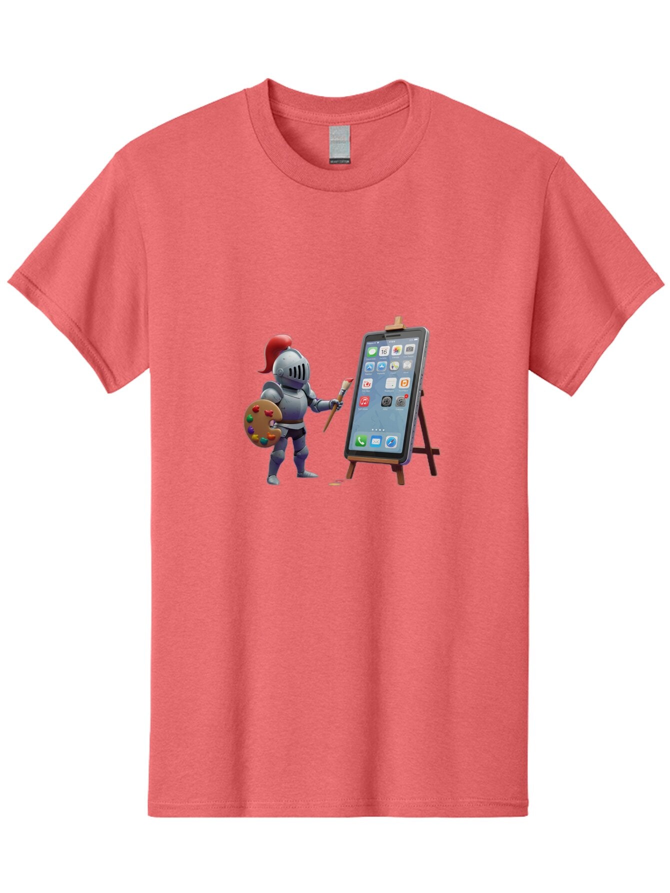 Knight-Painting-Iphone Men'S Graphic Tee, 100% Cotton, Comfortable Casual Summer Wear, Machine Washable, Vintage Camera, Old Camera, Antique Camera, Black Camera, Classic Photography, Photography Equipment, Nostalgic Device, Film Camera, Bar037 5