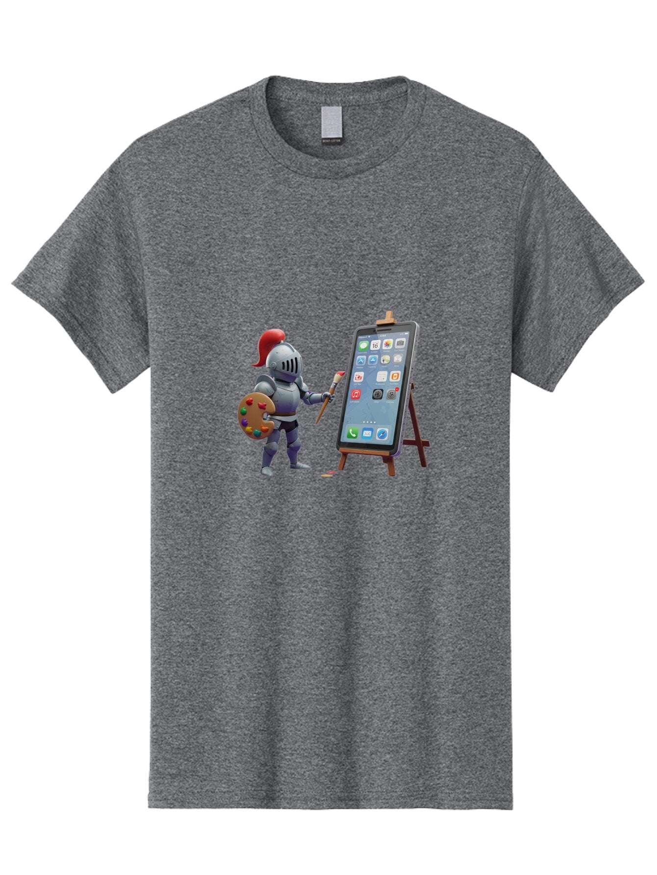Knight-Painting-Iphone Men'S Graphic Tee, 100% Cotton, Comfortable Casual Summer Wear, Machine Washable, Vintage Camera, Old Camera, Antique Camera, Black Camera, Classic Photography, Photography Equipment, Nostalgic Device, Film Camera, Bar037 10